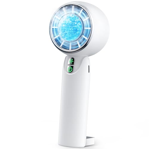 ハンディファン 冷却プレート付【0.2秒冷感×超強力18000RPM】手持ち＆卓上 USB充電式 静音 扇風機 暑さ対策 - Yolerhome