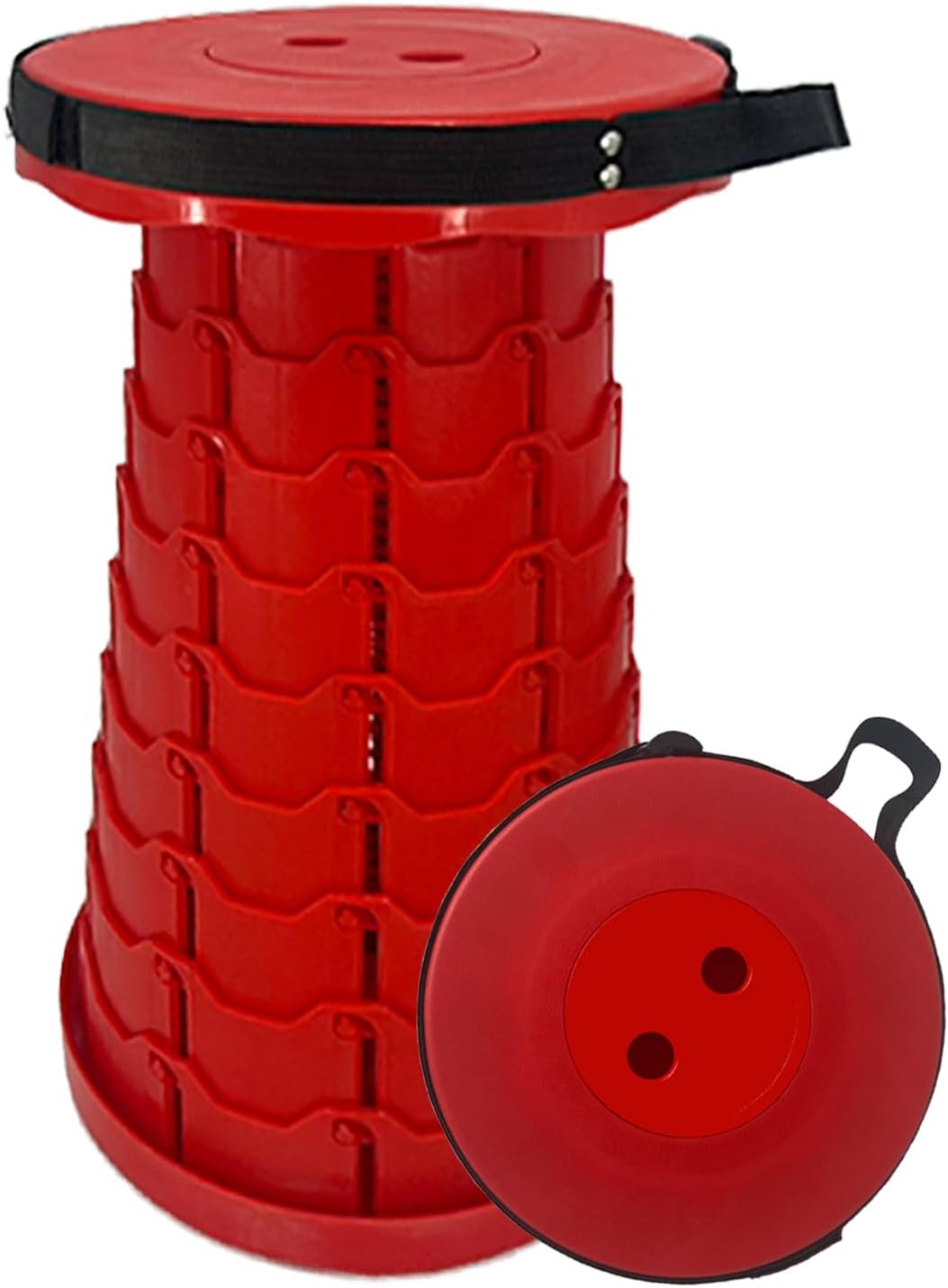 折りたたみ椅子 伸縮式 アウトドアチェア 折り畳み式 キャンプ椅子 キャンプスツール 軽量 防水 持ち手付き 持ち運び便利 1秒開閉可能 耐荷重150KG 釣り/観戦/花火大会/屋内/屋外用（ブラック） - Yolerhome