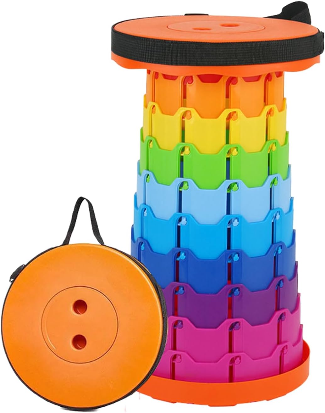 折りたたみ椅子 伸縮式 アウトドアチェア 折り畳み式 キャンプ椅子 キャンプスツール 軽量 防水 持ち手付き 持ち運び便利 1秒開閉可能 耐荷重150KG 釣り/観戦/花火大会/屋内/屋外用（ブラック） - Yolerhome