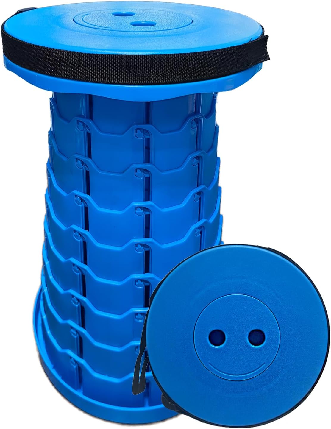 折りたたみ椅子 伸縮式 アウトドアチェア 折り畳み式 キャンプ椅子 キャンプスツール 軽量 防水 持ち手付き 持ち運び便利 1秒開閉可能 耐荷重150KG 釣り/観戦/花火大会/屋内/屋外用（ブラック） - Yolerhome