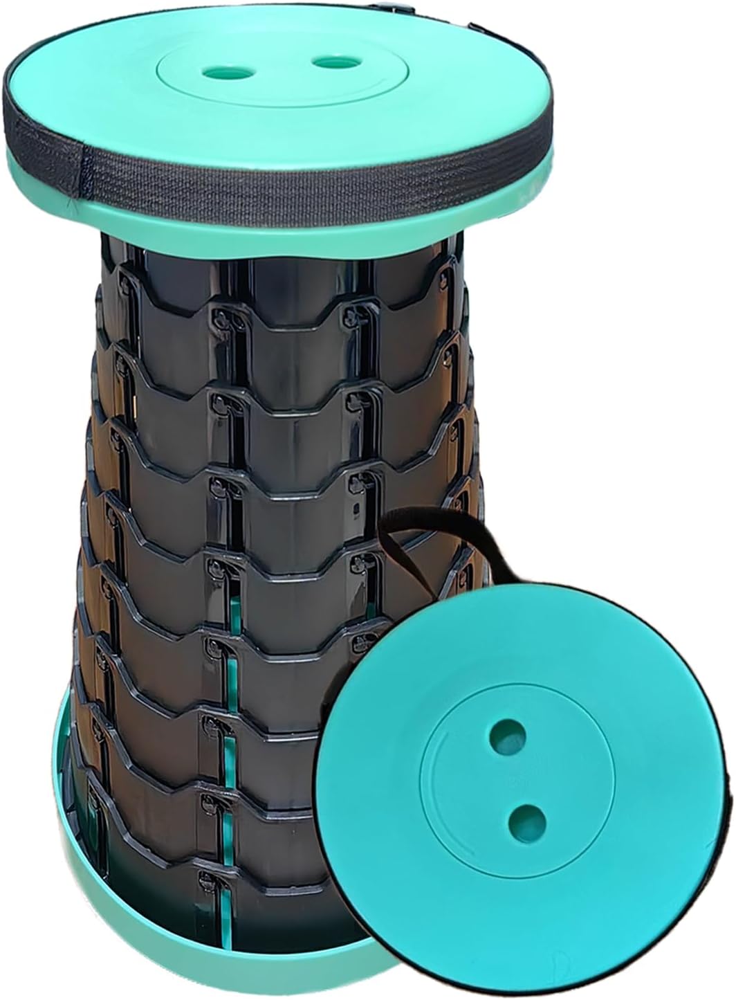 折りたたみ椅子 伸縮式 アウトドアチェア 折り畳み式 キャンプ椅子 キャンプスツール 軽量 防水 持ち手付き 持ち運び便利 1秒開閉可能 耐荷重150KG 釣り/観戦/花火大会/屋内/屋外用（ブラック） - Yolerhome