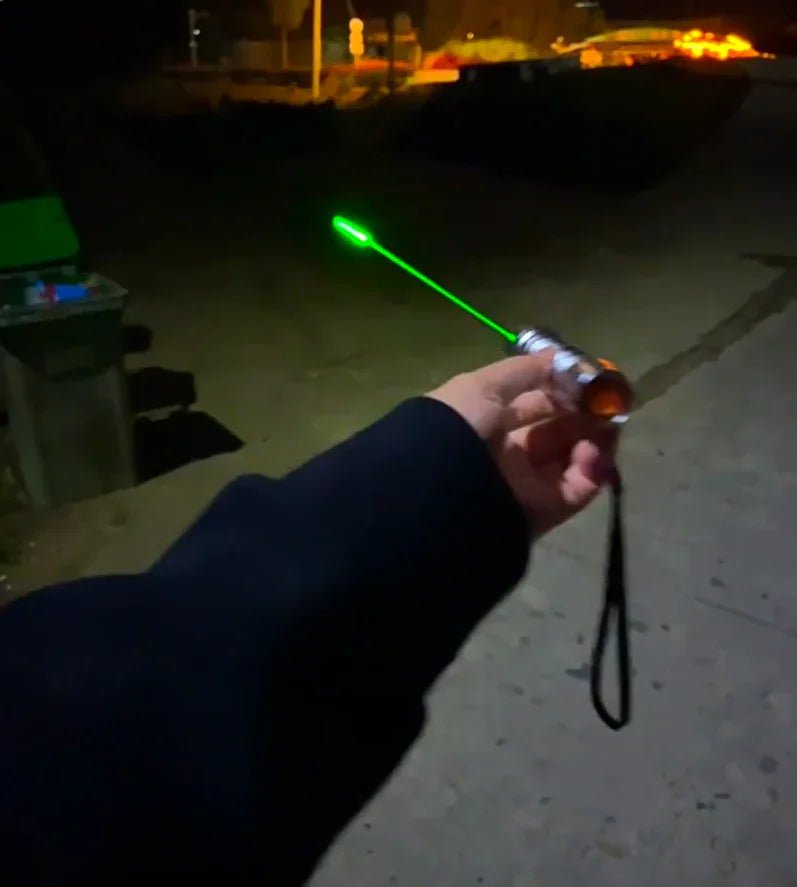 高出力1 wグリーンレーザーライトプレゼン指示棒教練用レーザーポインター建築模型・赤外線レーザー懐中電灯 - Yolerhome