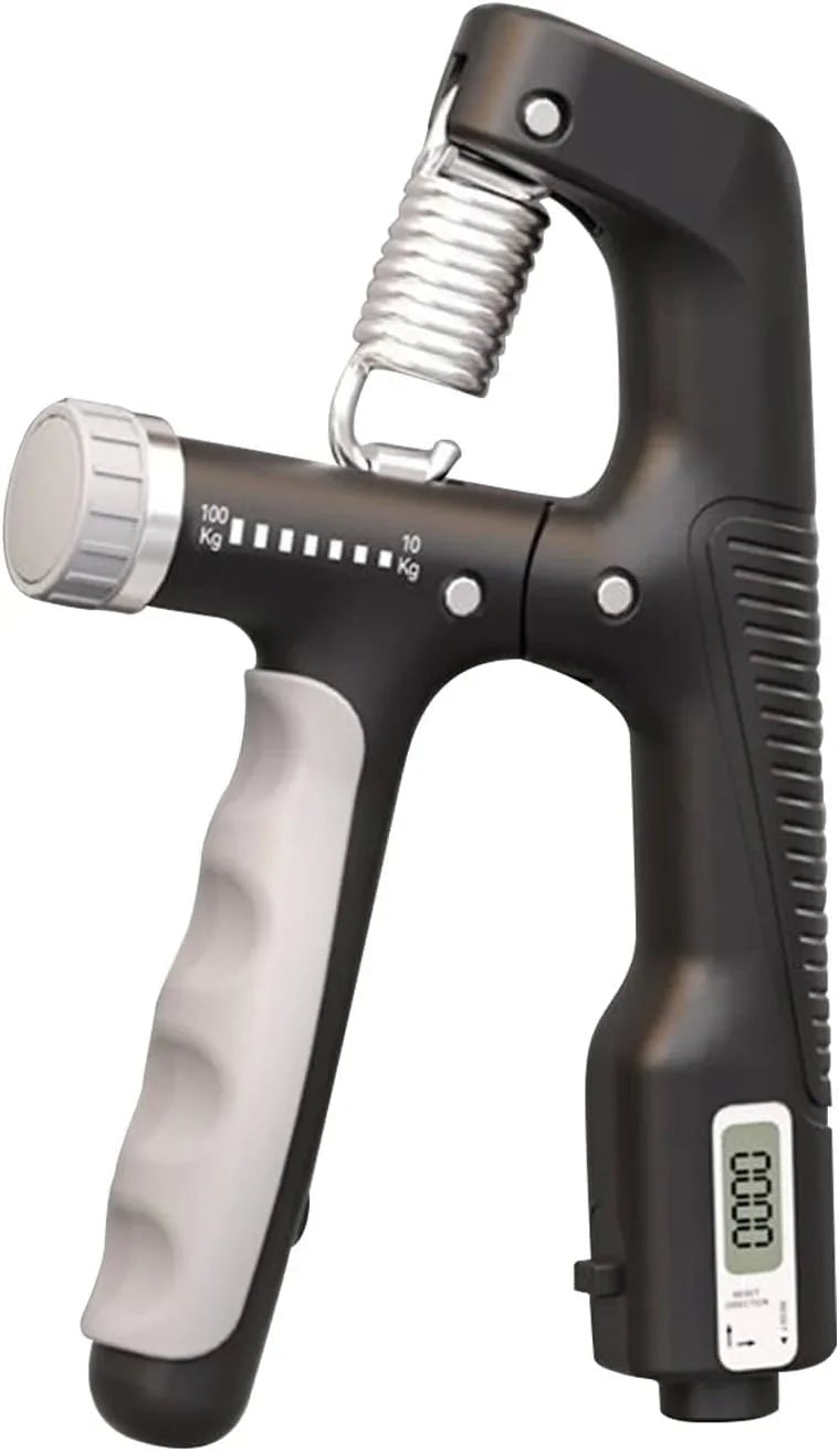 握力増強器 エクササイズ 握力グリッパー カウンター付き 10 - 100kg 負荷調整可能 ハンドグリッパー ストレス解消 リハビリ器具 テニス 野球 握力強化訓練 握りやすい 滑りづらい 男女兼用 ポリプロピレン - Yolerhome