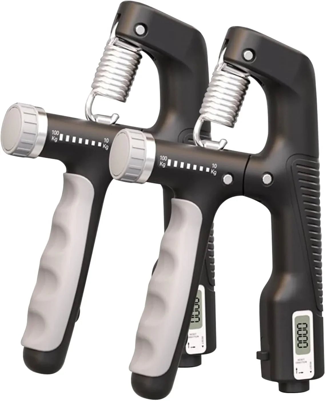 握力増強器 エクササイズ 握力グリッパー カウンター付き 10 - 100kg 負荷調整可能 ハンドグリッパー ストレス解消 リハビリ器具 テニス 野球 握力強化訓練 握りやすい 滑りづらい 男女兼用 ポリプロピレン - Yolerhome