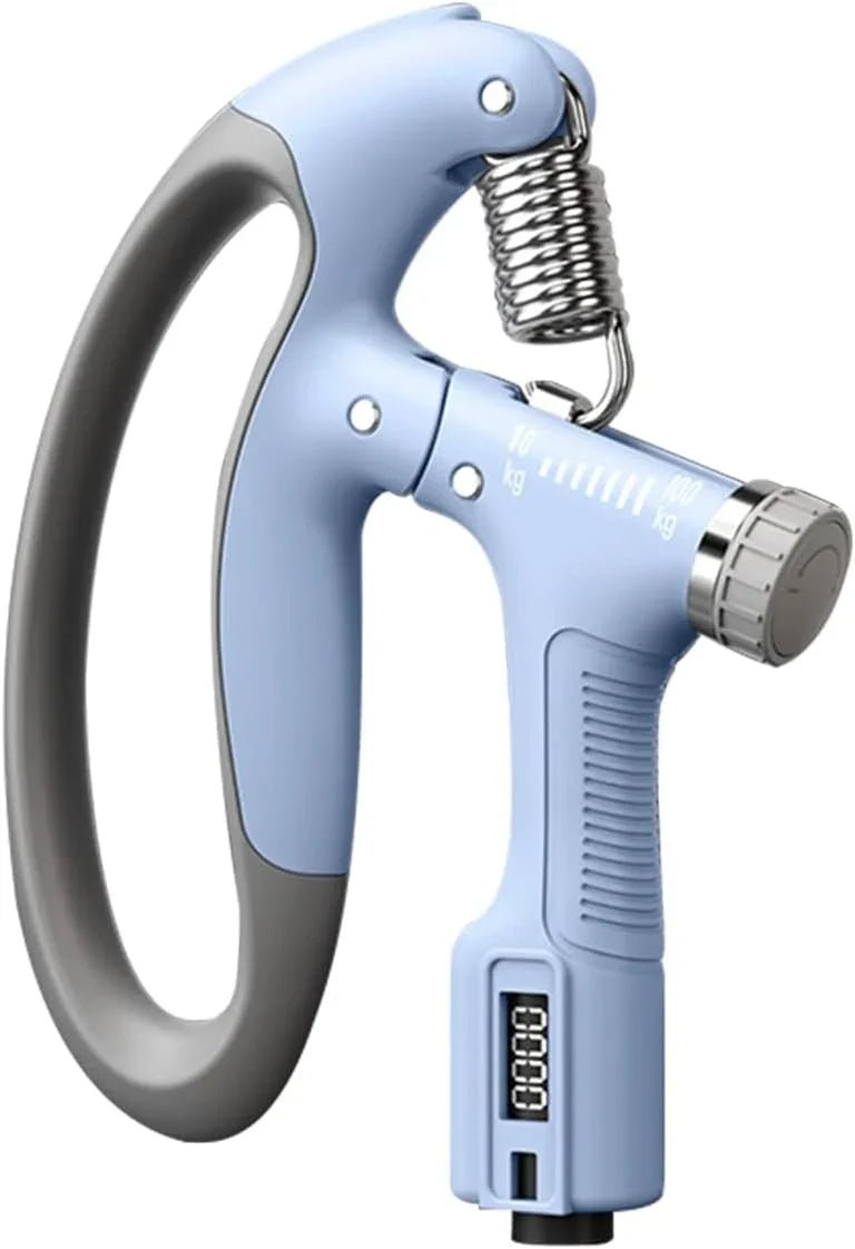握力増強器 エクササイズ 握力グリッパー カウンター付き 10 - 100kg 負荷調整可能 ハンドグリッパー ストレス解消 リハビリ器具 テニス 野球 握力強化訓練 握りやすい 滑りづらい 男女兼用 ポリプロピレン - Yolerhome