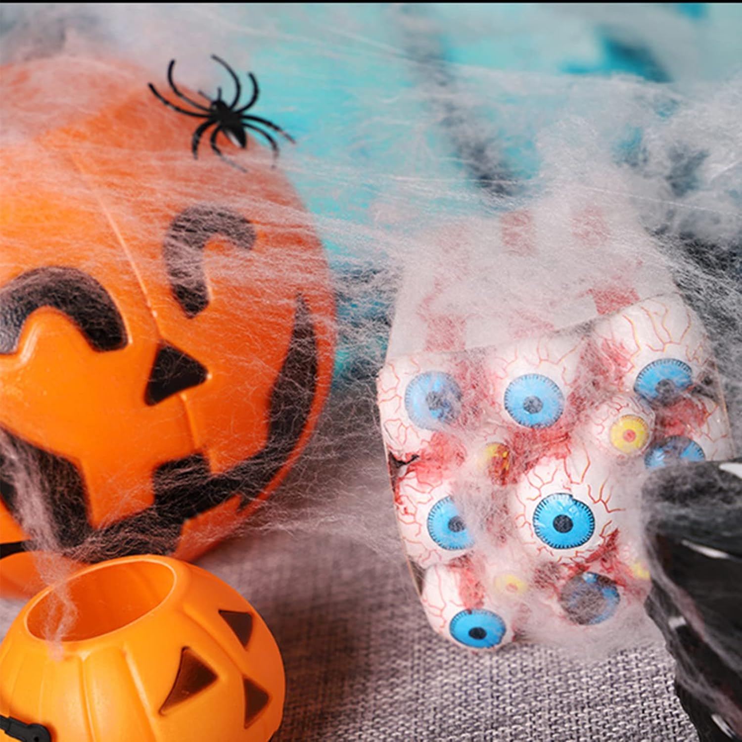 ハロウィン 飾り 蜘蛛の巣 蜘蛛の糸 100g クモ 20個セット 装飾 飾り付け お化け屋敷 スパイダーウェブ ハロウィングッズ コスプレ グッズ パーティー インテリア - Yolerhome