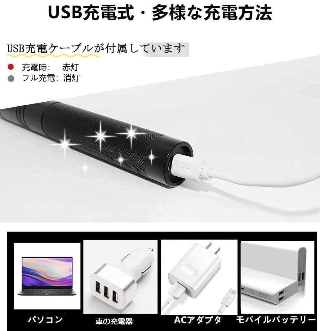 【 強力 100mW 】レーザーポインター USB充電式 赤レーザー 長距離 カラス避け ズーム調節 強力 12時間連続照射 指示棒 会議 天体観測 夜釣り 登山 - Yolerhome