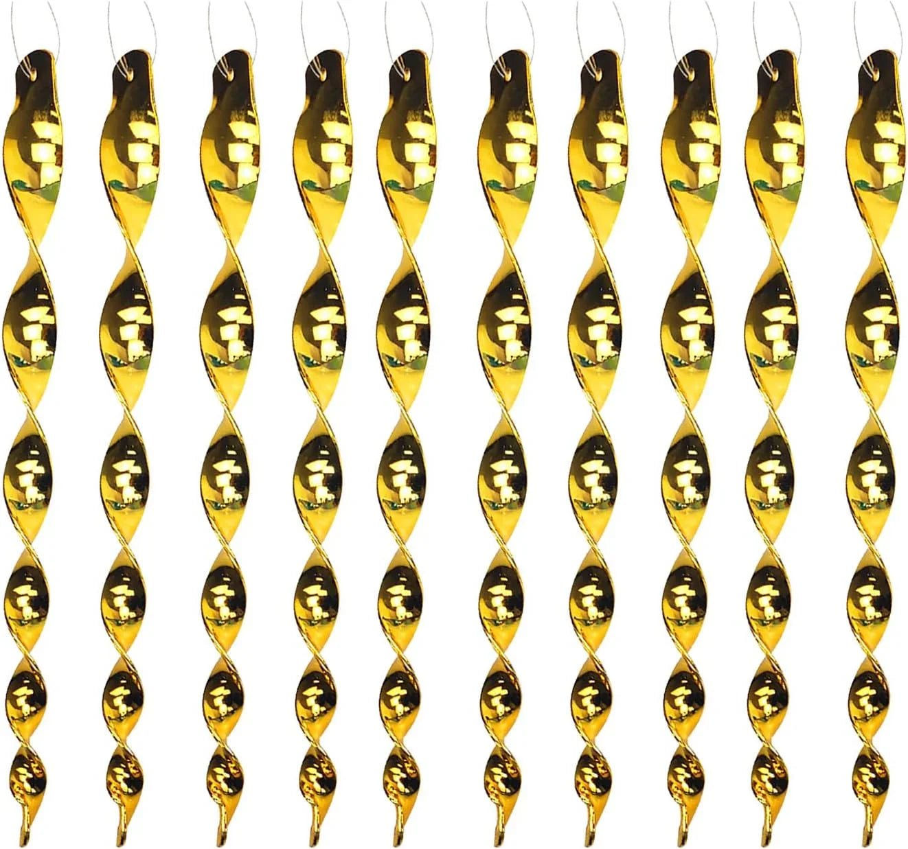 12インチ キツツキ忌避スティック 10セット 装飾スイベル抑止コントロール - パティオプールから鳥を遠ざける 反射ストリップは装飾として家で吊るします(10パック) - Yolerhome