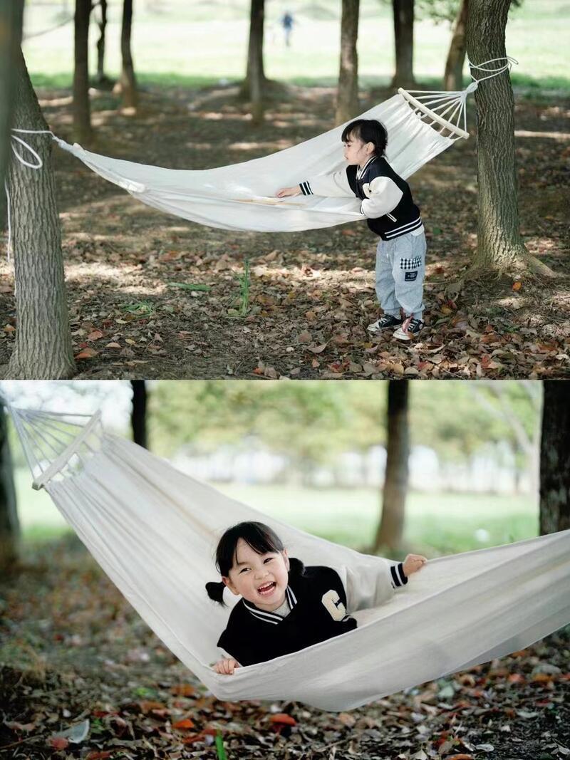 ハンモック 1￣2人用 耐荷重200kg 転倒防止仕様 木枠付き 吊り下げ式HM02 - Yolerhome