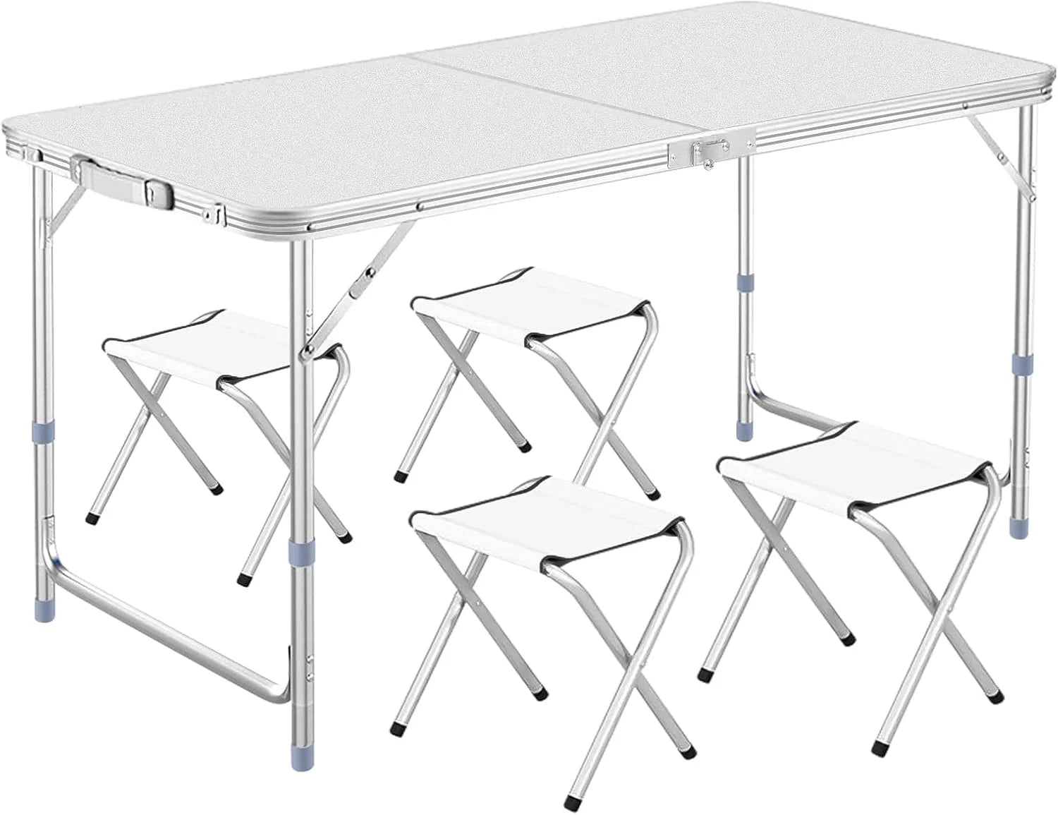 アウトドア 折りたたみ テーブル 120cm 高さ3段階調整可能 自由に高さ調整可能ピクニック レジャー キャンプ用 折畳み コンパクト 収納 簡単組立 - Yolerhome