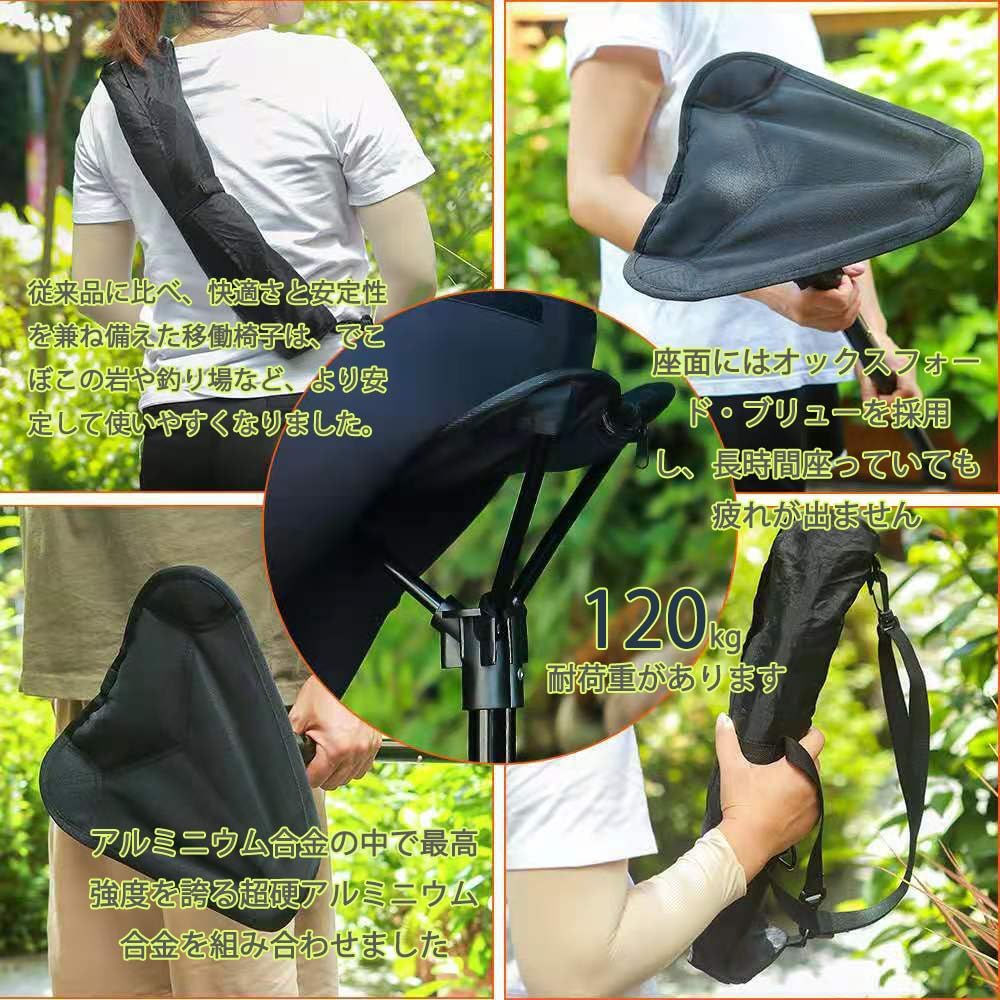 アウトドアチェア 折りたたみ椅子 軽量コンパクト 収納袋付き 耐荷重120kg 通気防水加工 900Dオックスフォード 登山/釣り/キャンプ用 - Yolerhome