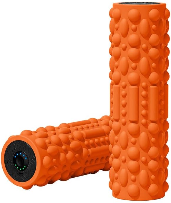 電動フォームローラー 強い振動 振動 マッサージポール ローラー 電動式筋膜リスフォームローラー 電動マッサージ ストレッチローラー トレーニング 持ち運びラクラク 170kgまで対応 電動式 5段階調整強度 健康器具 筋膜 ストレッチ器具 - Yolerhome