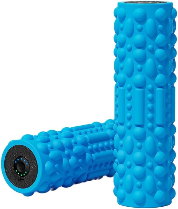 電動フォームローラー 強い振動 振動 マッサージポール ローラー 電動式筋膜リスフォームローラー 電動マッサージ ストレッチローラー トレーニング 持ち運びラクラク 170kgまで対応 電動式 5段階調整強度 健康器具 筋膜 ストレッチ器具 - Yolerhome