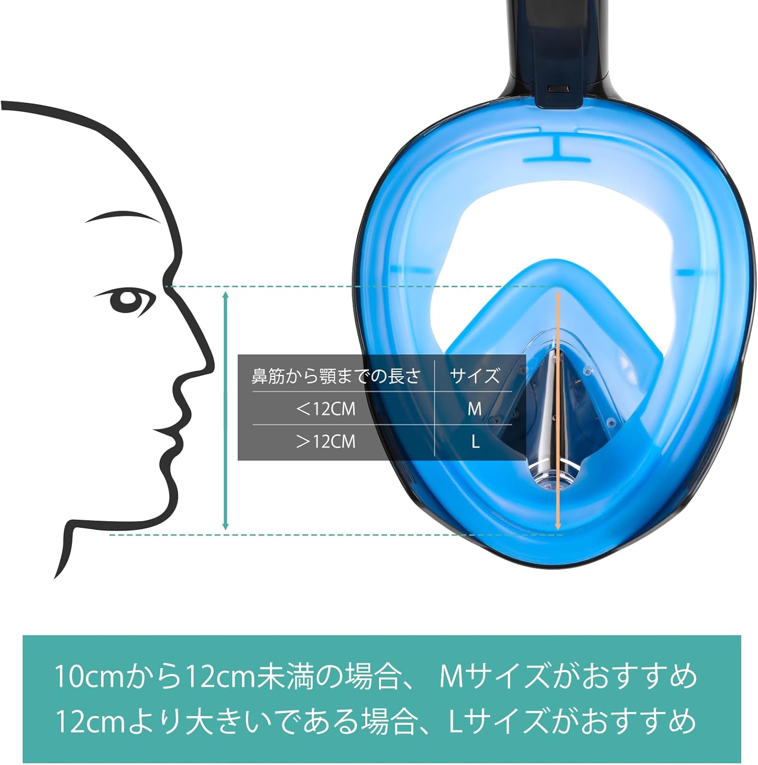 シュノーケルマスク ダイビングマスク シュノーケリングフルフェイス型 曇り止め 水漏れ防止 180度超広角 GoPro取付可能 ストラップ調節可能 自由に呼吸可能 男女兼用 ジュニア用 大人用 初心者 海 夏 - Yolerhome