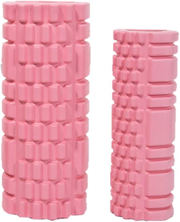 【大・小2個セット】フォームローラー 筋膜リリース マッサージローラー ヨガポール ヨガ ストレッチ トレーニング リラックス マーブルピンク 自宅ジム 体幹 トレーニング 筋肉ケア ダイエット 健康維持 - Yolerhome