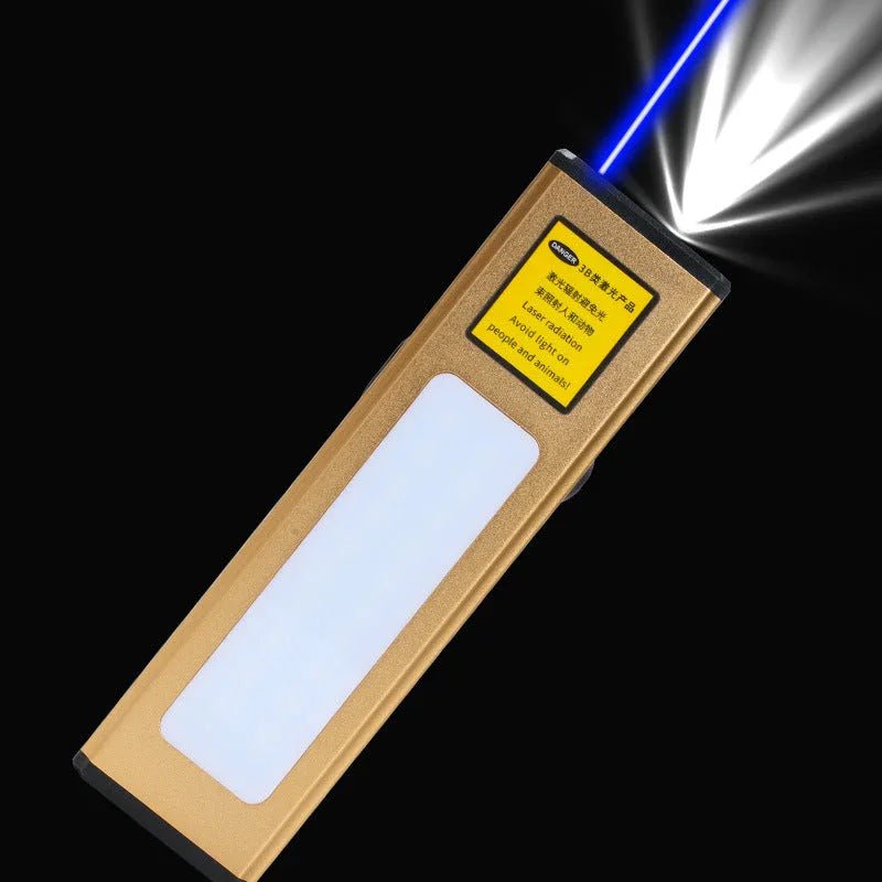 レーザー懐中電灯2 - in - 1強力なLEDライトレーザー長距離USB充電サンドテーブルインジケーターランプ教鞭レーザーペン - Yolerhome