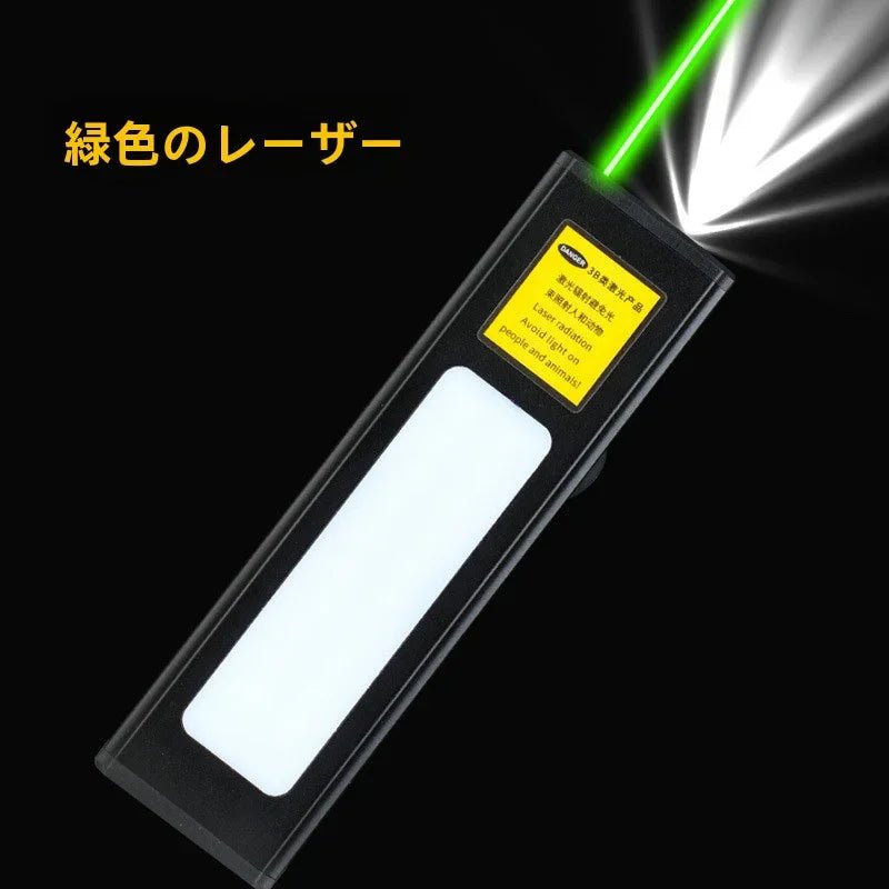 レーザー懐中電灯2 - in - 1強力なLEDライトレーザー長距離USB充電サンドテーブルインジケーターランプ教鞭レーザーペン - Yolerhome