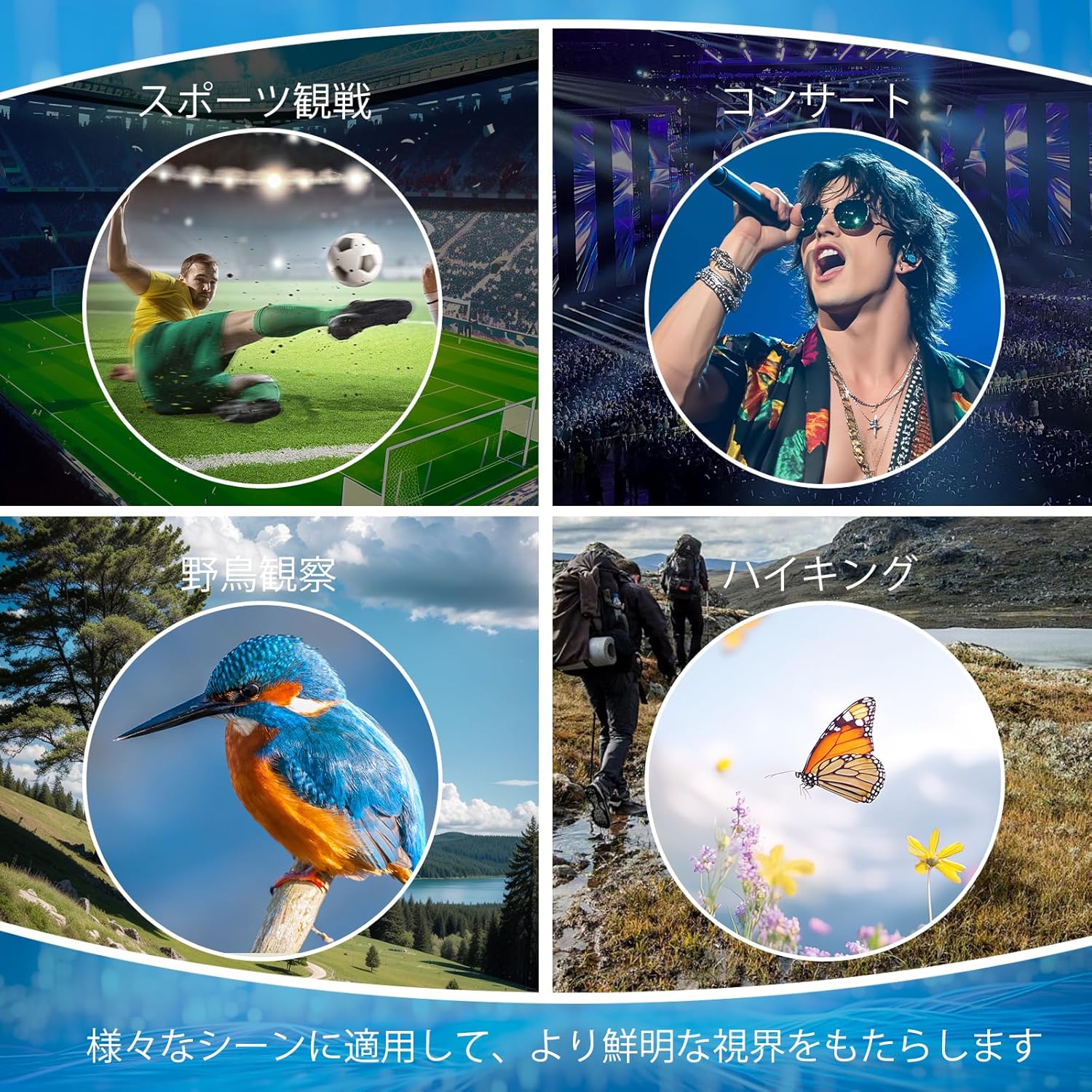 双眼鏡 ライブ用 望遠鏡 20倍ズーム機能 オペラグラス 防振 双眼鏡 超軽量 重さ140g コンパクト 防水防塵 メガネ対応 倍率調整可能 遠足/ハイキング用/スポーツ観戦/コンサート用/野鳥観察/卒業コンサート/日本語説明書付き - Yolerhome