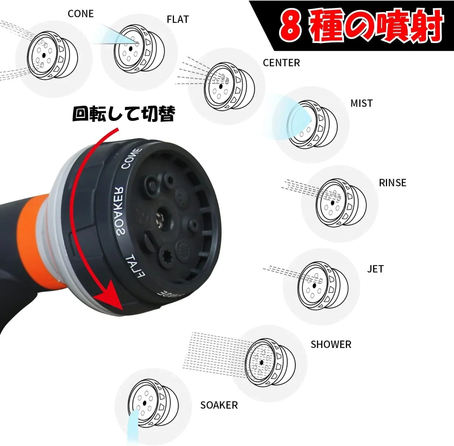 ポータブル シャワー 温水 持ち運び 20 リットル 充電式 簡易シャワー 電動 アウトドア 携帯 しゃわー 簡単/タンク 容量 20L 水量 毎分 5L 電動式 ポンプ バッテリー 4400mAh 100分使用可 USB 充電 LED ライト シャワータイプ 8種類 噴射 グリップ 固定 レバー タンク安定リング 日本語説明書/アウトドア キャンプ サーフィン 防災 園芸 ペット 洗車 - Yolerhome