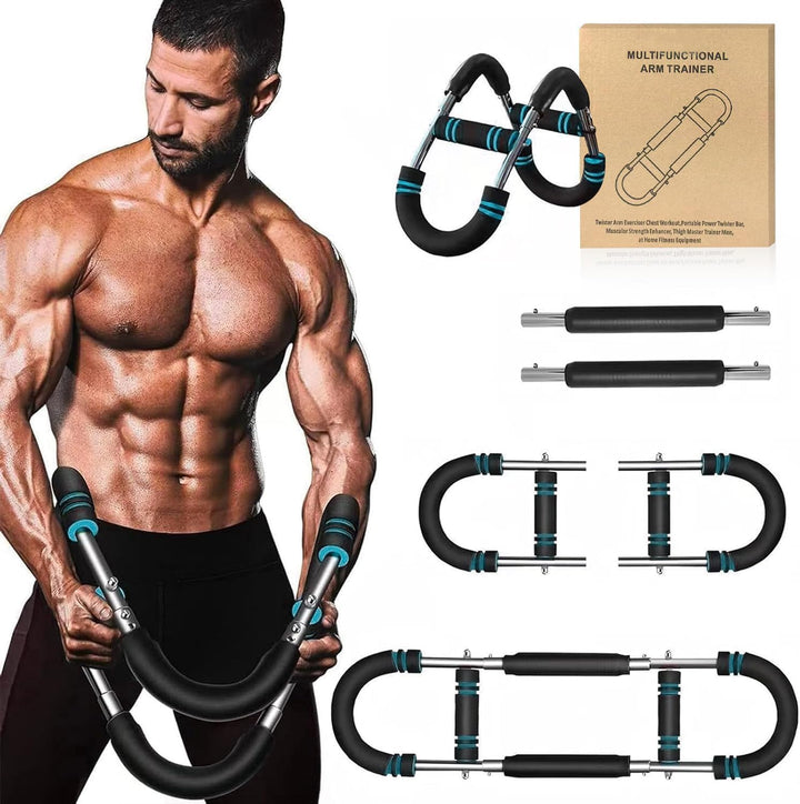 【新昇級版モデル 】筋トレ アームバー エキスパンダー 大胸筋トレーニング器具 握力 リスト アームレスリング器具 筋トレグッズ 腕強化 上半身の筋トレ器具 大胸筋 調節可能バネフィットネス 腹筋 上腕二頭筋 広背筋 筋トレ 20 - 50kg調整可能 上級者向け - Yolerhome