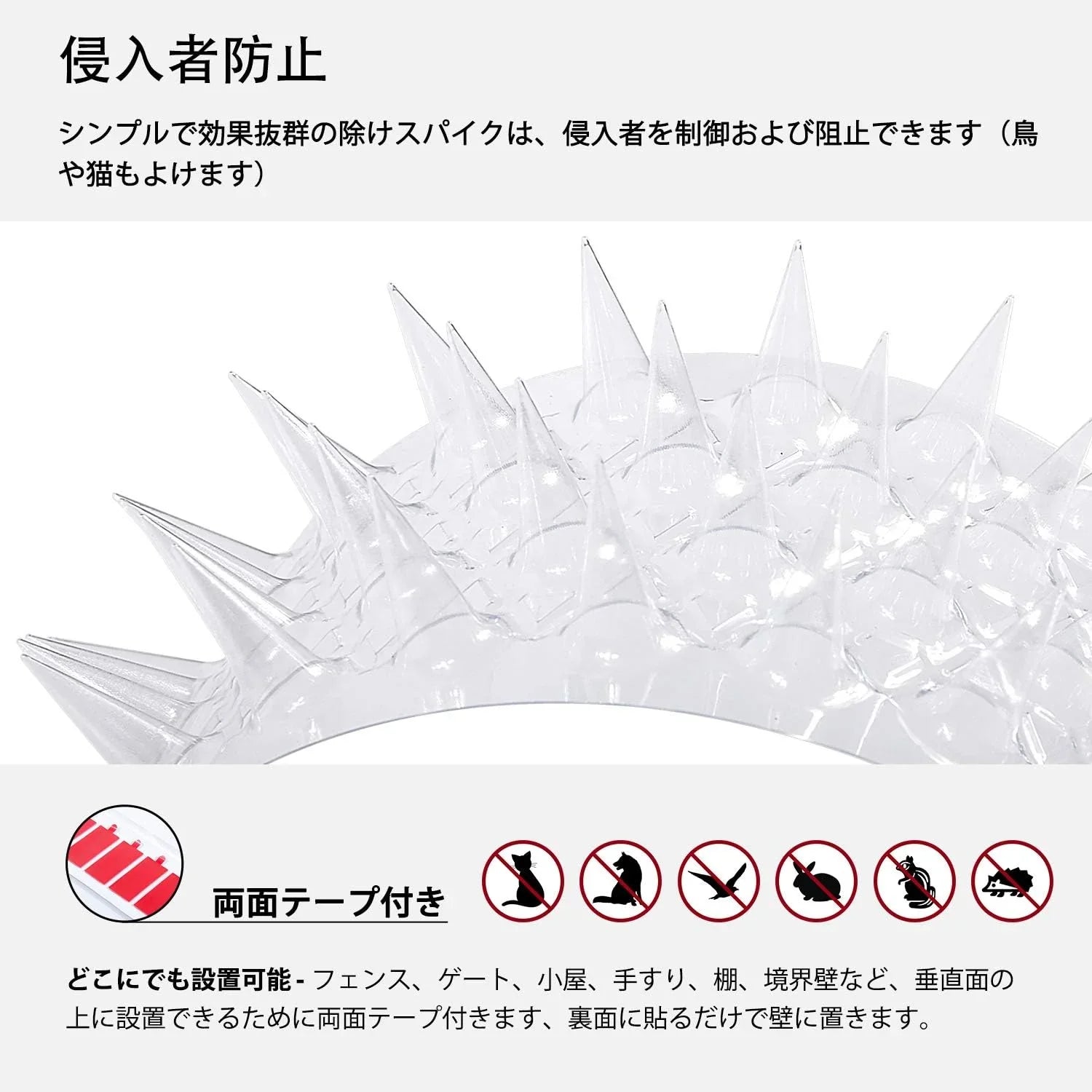 カラス除け 鳥よけシート 鳩避け とげマット 害獣よけ猫よけ 蛇よけ 鼠よけ 鳩よけ カラスよけ 両面テープ付き 鳥害対策 動物撃退器 庭 ガーデニング 園芸 菜園 天丼 屋根 (20枚セット) - Yolerhome