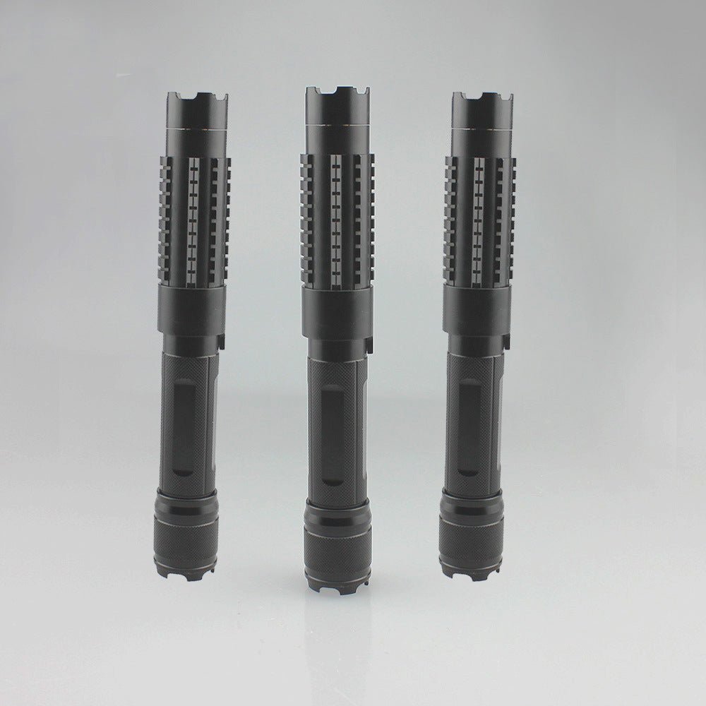 200mW 488nm 青色レーザーポインター 教学用 プレゼン用 指示棒 懐中電灯型 高輝度レーザー クラス3B 可視光線 青光 コンパクト 軽量 USB充電式 - Yolerhome