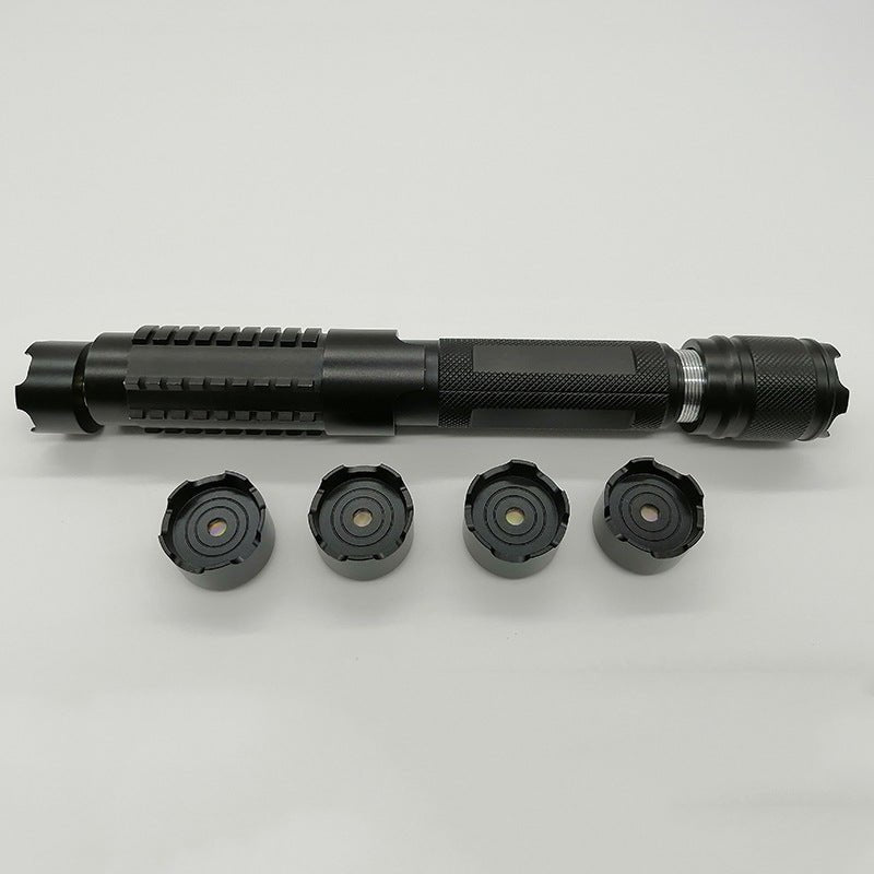 200mW 488nm 青色レーザーポインター 教学用 プレゼン用 指示棒 懐中電灯型 高輝度レーザー クラス3B 可視光線 青光 コンパクト 軽量 USB充電式 - Yolerhome