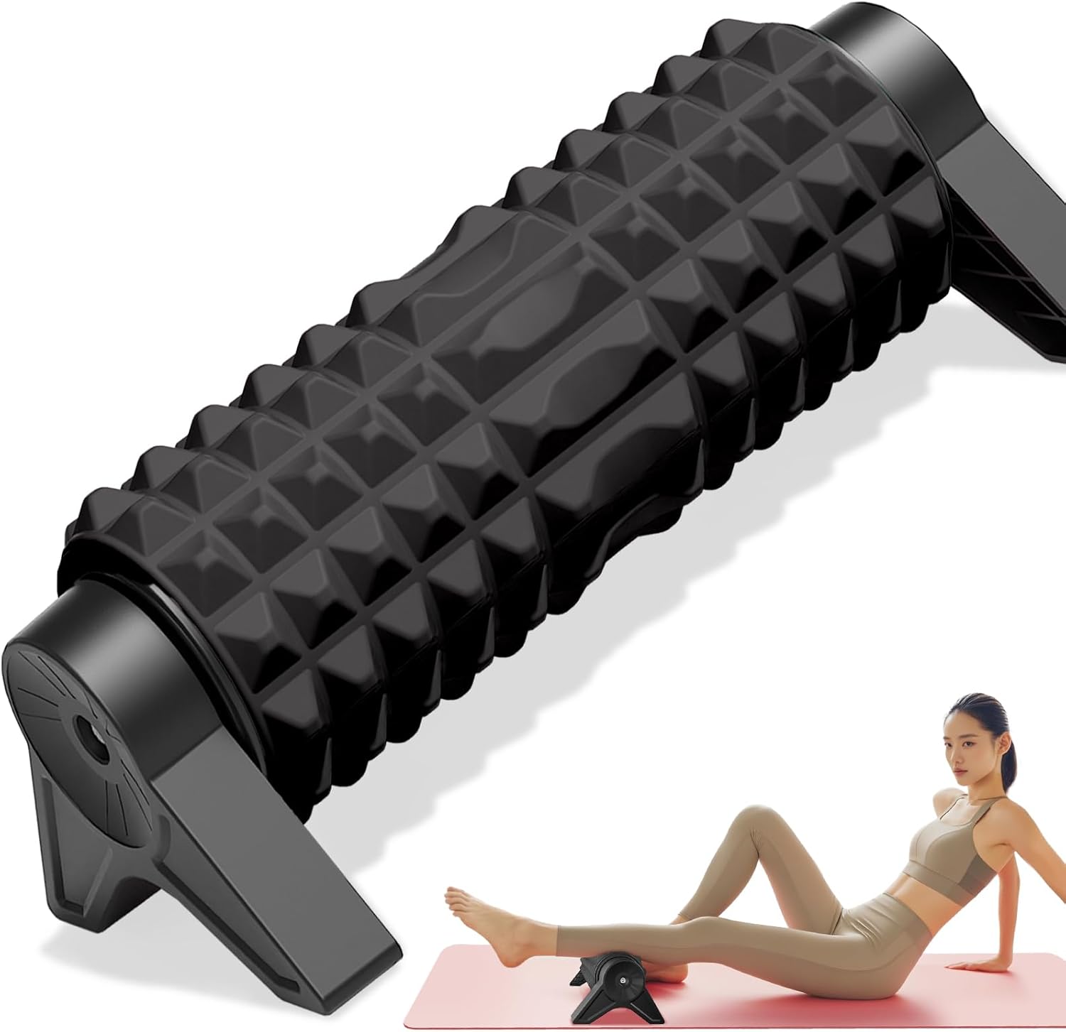 2025新登場 取り外し可能 フォームローラー 筋膜リリース 初心者向け ストレッチポール 【ダブルゾーントリガーポイント】ヨガポール 適度な柔らかさと弾力性 EVA製 筋膜 ローラー 防水耐久 耐荷重200KG 筋肉ほぐし フィットネス 男女兼用 （ピンク） - Yolerhome