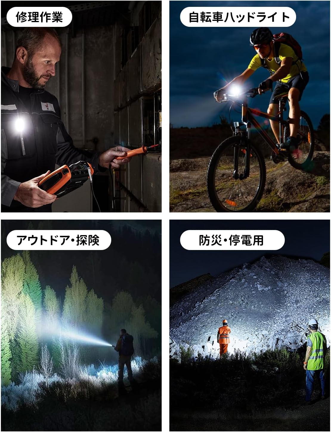 【2025 最新の進化】懐中電灯 強力 ledライト 高輝度 高級XPEライト 広角180度COB作業灯 ズーム調節 4モ - ド調光 大容量電池 Type - C充電式 防滴 軽量 尾にフックが付い 携帯便利 （作業 夜釣り 登山 屋外 避難 停電 防災) 手电筒 手电筒 手电筒 手电筒 - Yolerhome