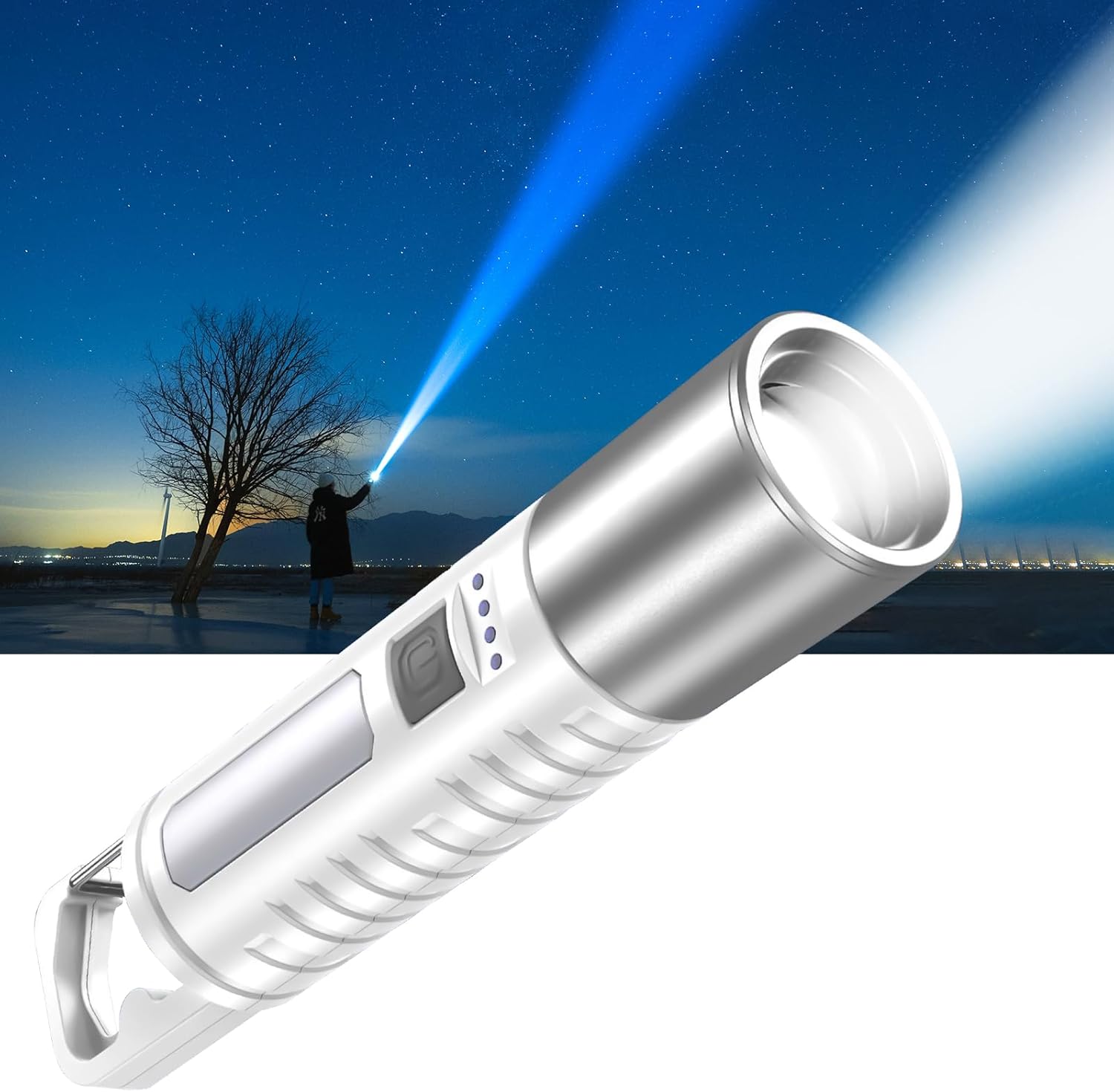 【2025 最新の進化】懐中電灯 強力 ledライト 高輝度 高級XPEライト 広角180度COB作業灯 ズーム調節 4モ - ド調光 大容量電池 Type - C充電式 防滴 軽量 尾にフックが付い 携帯便利 （作業 夜釣り 登山 屋外 避難 停電 防災) 手电筒 手电筒 手电筒 手电筒 - Yolerhome