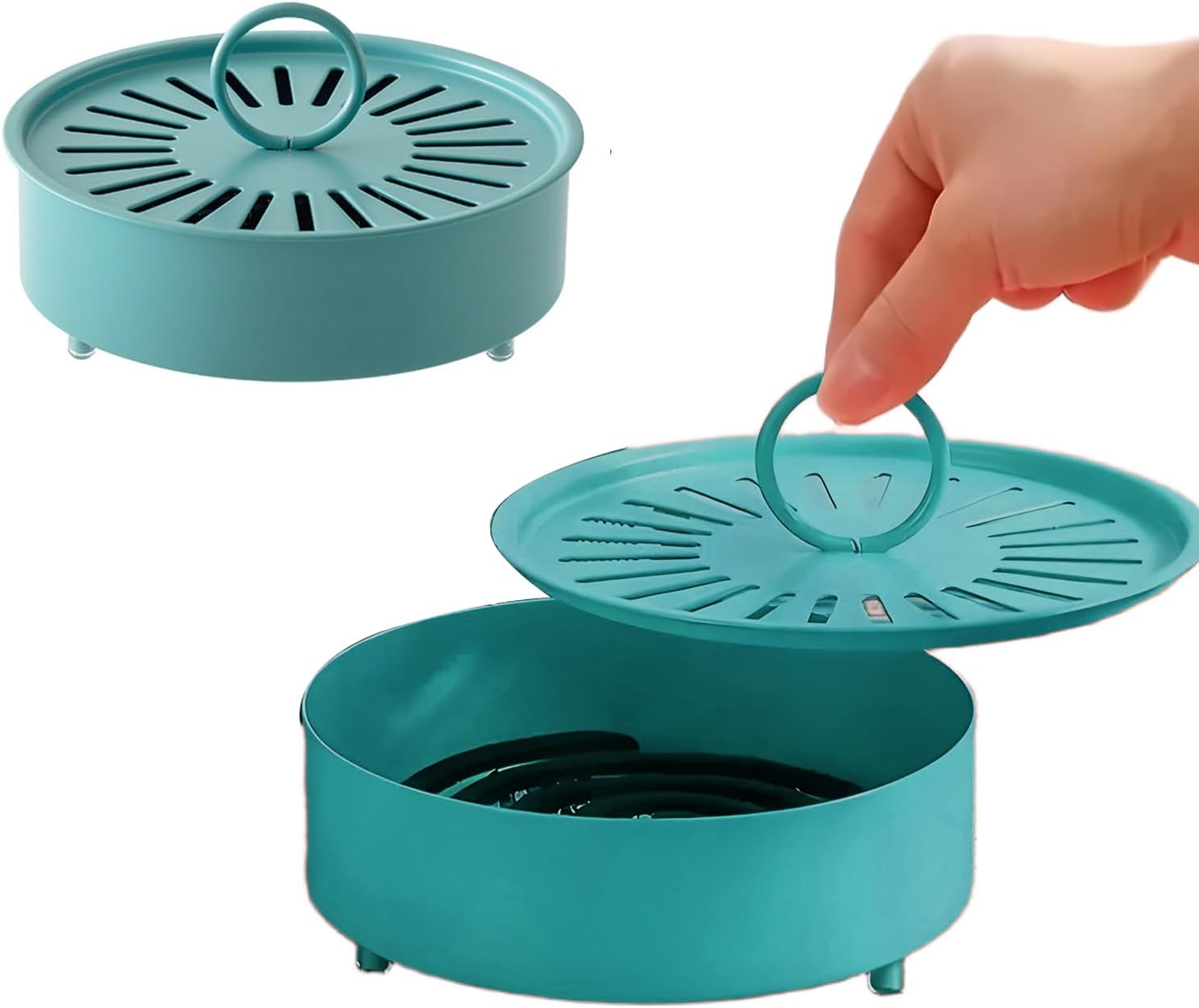 【2025年春のNEWスタイル】蚊取り線香 ホルダー 香取線香ホルダー 蚊遣り スチール製 蚊取り線香入れ キャンプ 蚊遣器 蚊取り 蓋付き 滑り止め おしゃれ 蚊取り線香ホルダー 安全防火 室内 室外 庭仕事 アウトドアにも適用 持ち運び便利 蚊遣り箱 - Yolerhome