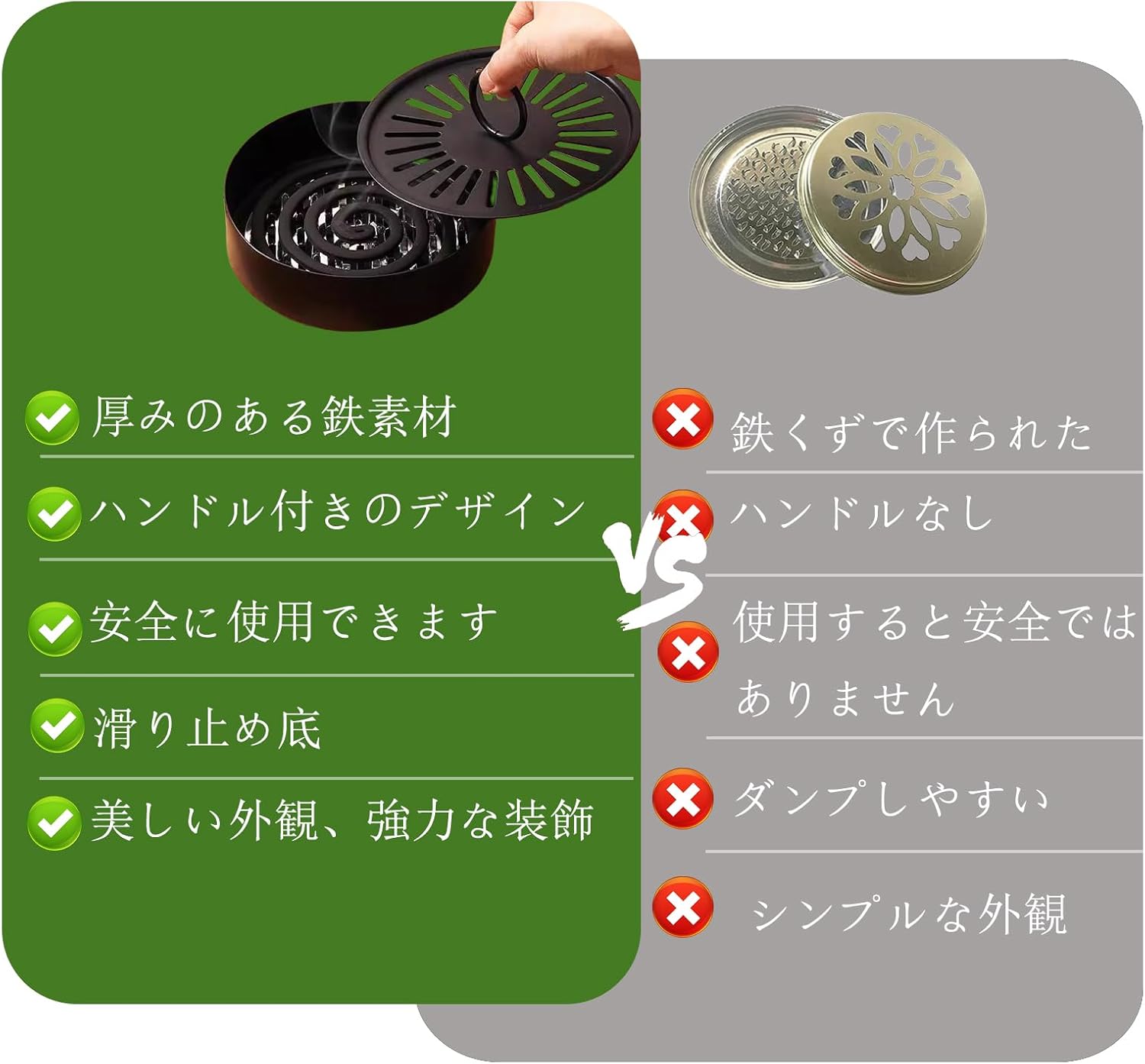 【2025年春のNEWスタイル】蚊取り線香 ホルダー 香取線香ホルダー 蚊遣り スチール製 蚊取り線香入れ キャンプ 蚊遣器 蚊取り 蓋付き 滑り止め おしゃれ 蚊取り線香ホルダー 安全防火 室内 室外 庭仕事 アウトドアにも適用 持ち運び便利 蚊遣り箱 - Yolerhome