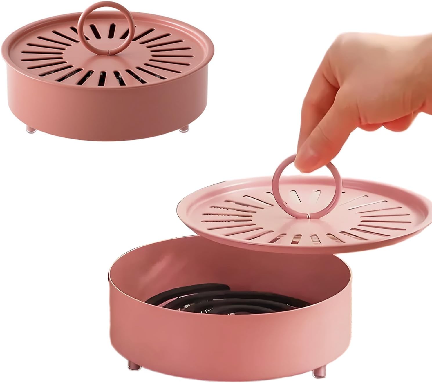 【2025年春のNEWスタイル】蚊取り線香 ホルダー 香取線香ホルダー 蚊遣り スチール製 蚊取り線香入れ キャンプ 蚊遣器 蚊取り 蓋付き 滑り止め おしゃれ 蚊取り線香ホルダー 安全防火 室内 室外 庭仕事 アウトドアにも適用 持ち運び便利 蚊遣り箱 - Yolerhome