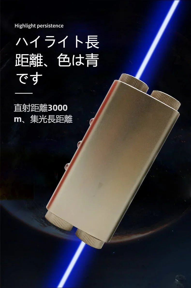 両端レーザーペン、緑色光青色光2色オプション、100 mw硬質アルミニウムレーザーペン - Yolerhome
