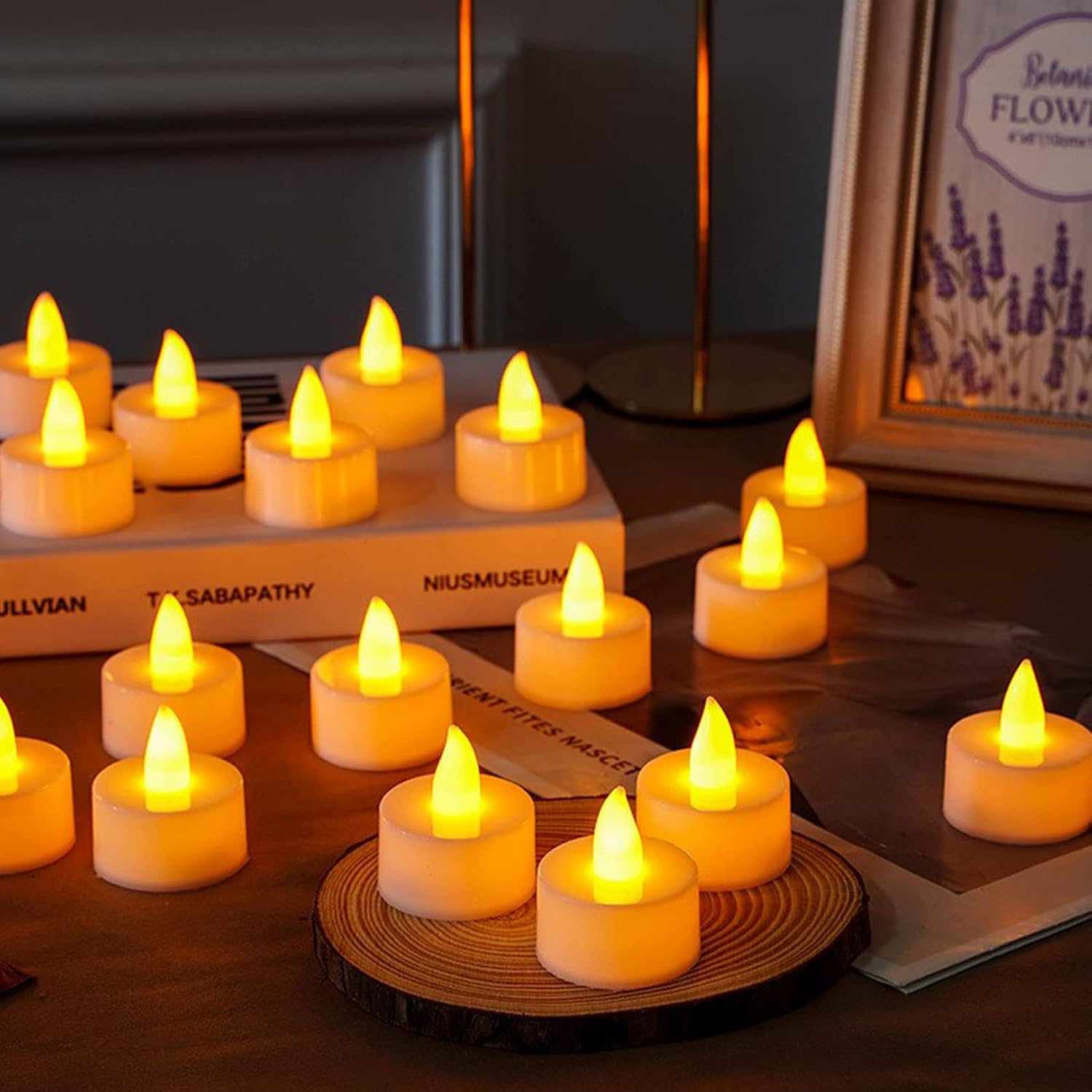 24個 LEDキャンドルライト クリスマス飾り ハロウィン 癒しの灯り 暖色 無香料 火を使わない ナイトライト 安眠 おしゃれ 乙女心 人気 写真摄影 誕生日 纪念日 パーティー プロポーズ プレゼント 電池付き - Yolerhome