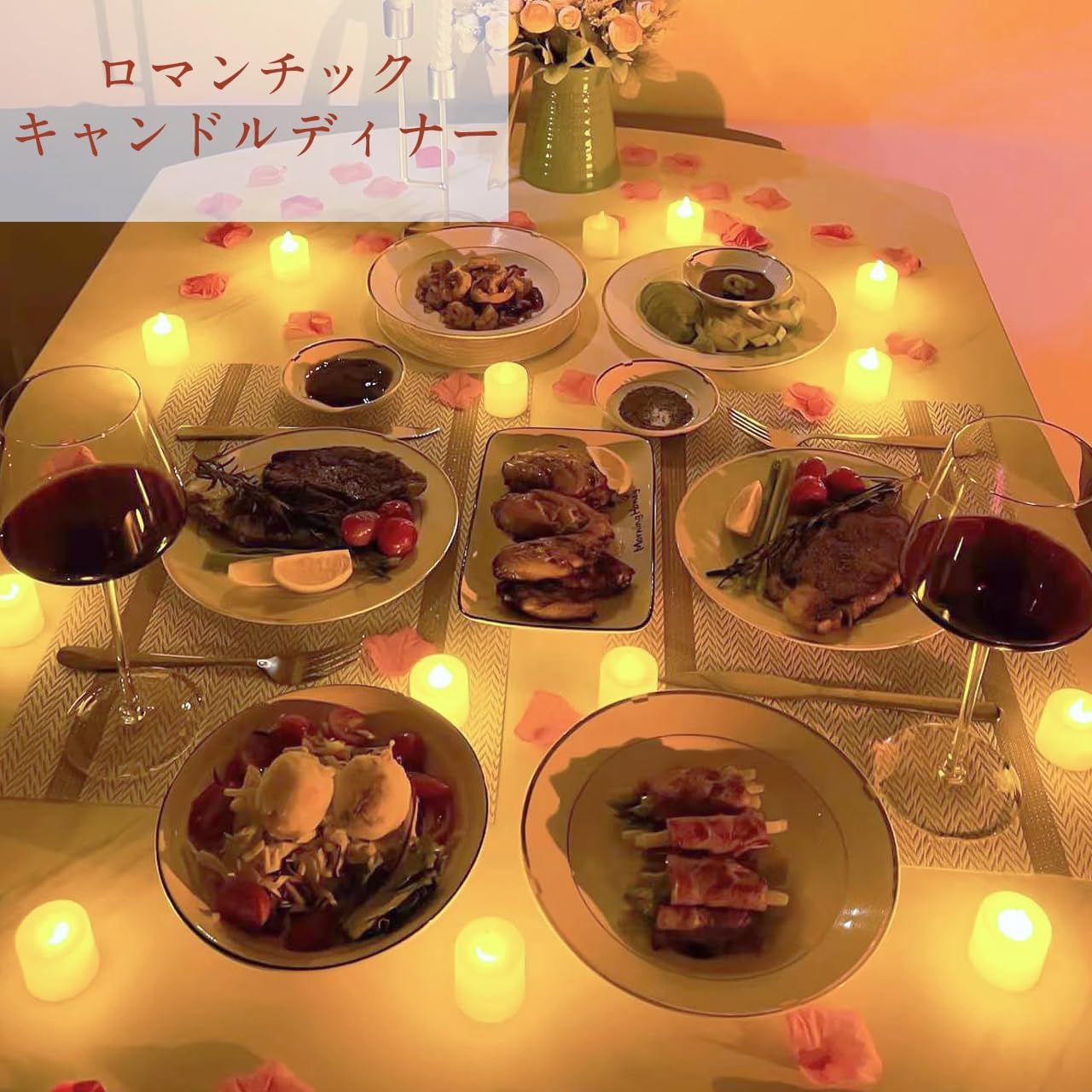 24個 LEDキャンドルライト クリスマス飾り ハロウィン 癒しの灯り 暖色 無香料 火を使わない ナイトライト 安眠 おしゃれ 乙女心 人気 写真摄影 誕生日 纪念日 パーティー プロポーズ プレゼント 電池付き - Yolerhome