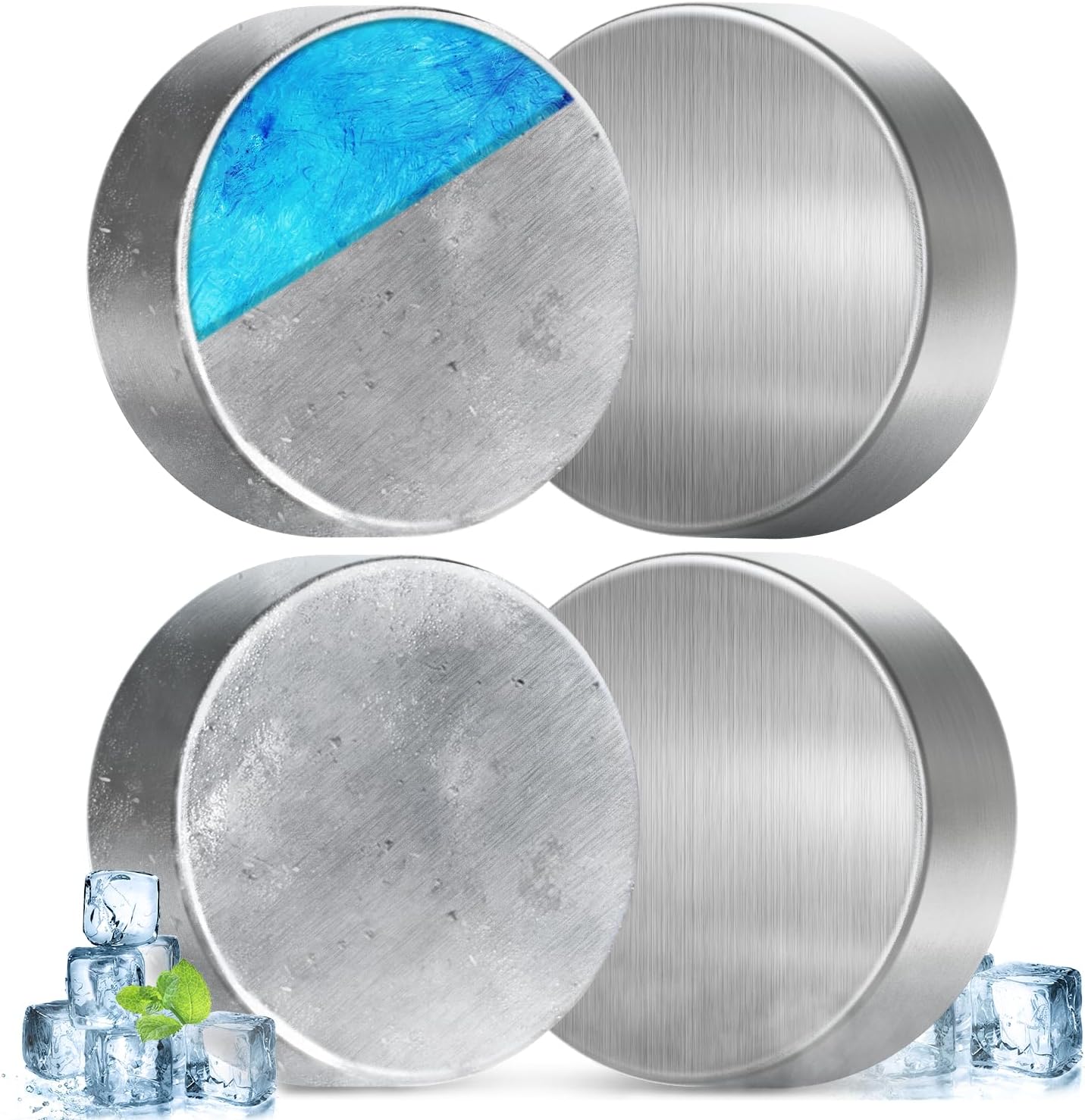 強力保冷剤 驚異の保冷力 2/4/6/8/10個セット【倍速凍結＆長時間保冷】ステンレス製アイス保冷剤 コンパクト 長持ち 繰り返し使用可 防災用にも最適 - Yolerhome