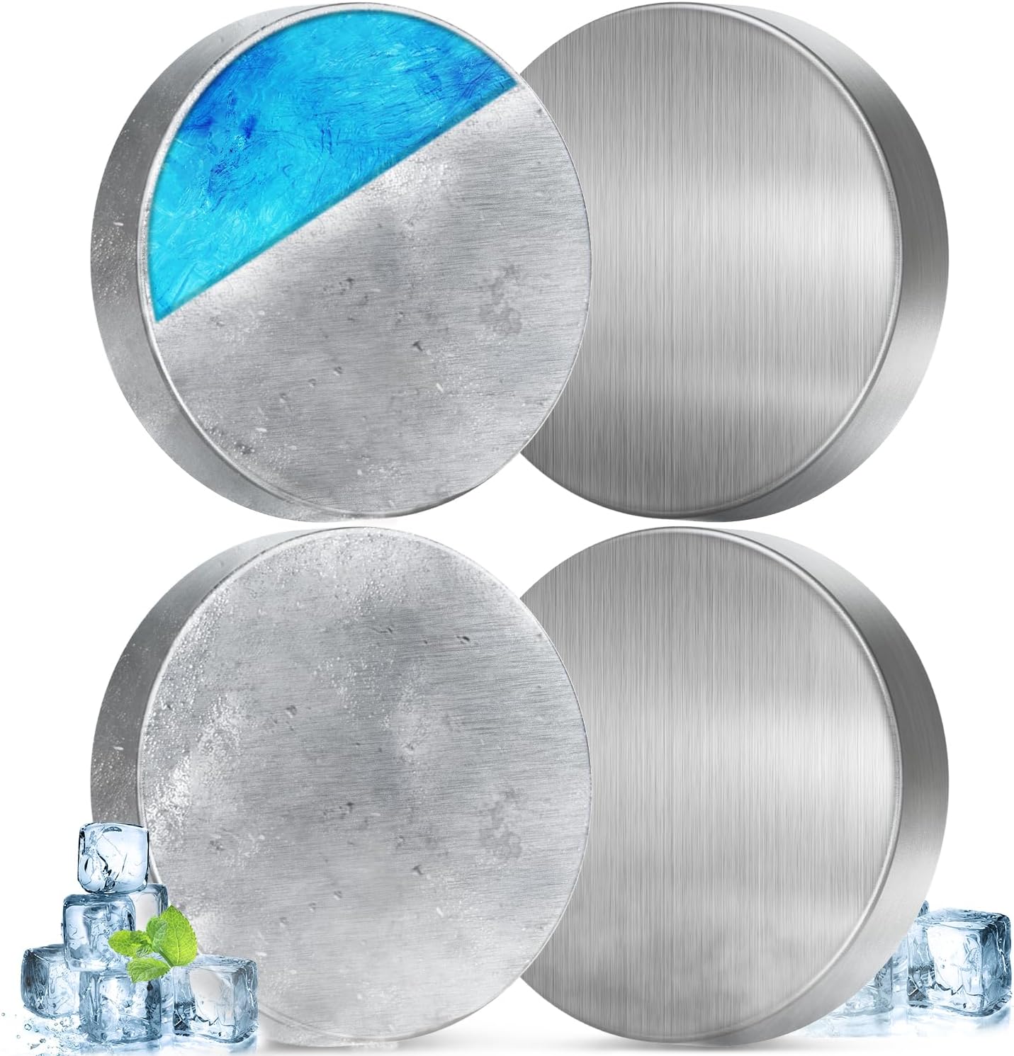 強力保冷剤 驚異の保冷力 2/4/6/8/10個セット【倍速凍結＆長時間保冷】ステンレス製アイス保冷剤 コンパクト 長持ち 繰り返し使用可 防災用にも最適 - Yolerhome