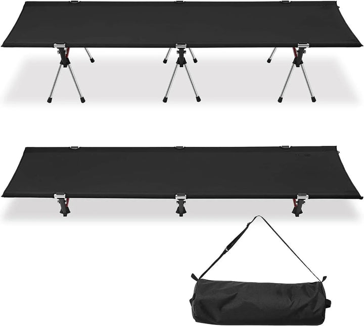 コット キャンプコット 2way 折り畳み アウトドア 軽量2.8kg ワイドコット 静音設計 応急用 自宅用 コンパクト 高密度1000Dオックスフォード 寝心地 耐久性 耐荷重150kg ハイ/ロー切替可能? オリーブグリーン - Yolerhome