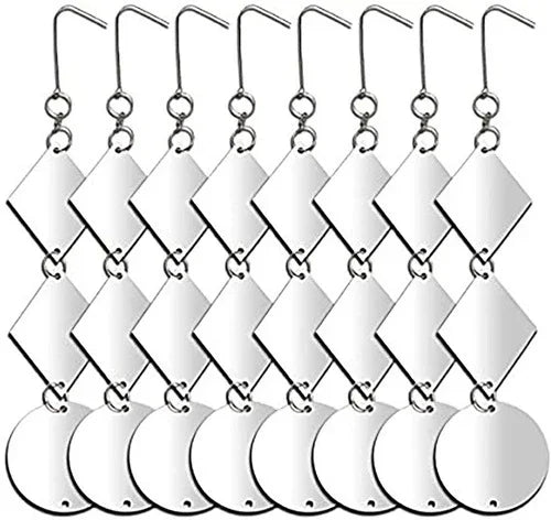 鳥よけ鳩よけグッズ円形駆鳥反射板3連3組アセンブリ済品です鳥を傷つけない鳥よけグッズキラキラして太陽光を強く反射しますベランダフン害防止･景観を損なわず吊り下げ式カラスよけベランダ・屋上・窓枠用 - Yolerhome