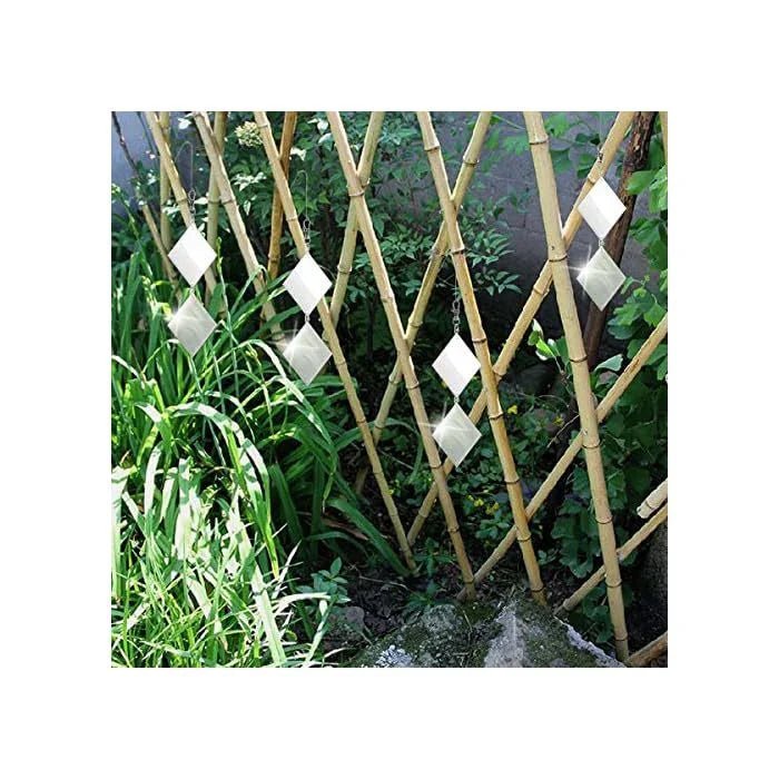 鳥よけ鳩よけグッズ円形駆鳥反射板3連3組アセンブリ済品です鳥を傷つけない鳥よけグッズキラキラして太陽光を強く反射しますベランダフン害防止･景観を損なわず吊り下げ式カラスよけベランダ・屋上・窓枠用 - Yolerhome