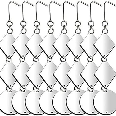 鳥よけ鳩よけグッズ円形駆鳥反射板3連3組アセンブリ済品です鳥を傷つけない鳥よけグッズキラキラして太陽光を強く反射しますベランダフン害防止･景観を損なわず吊り下げ式カラスよけベランダ・屋上・窓枠用 - Yolerhome