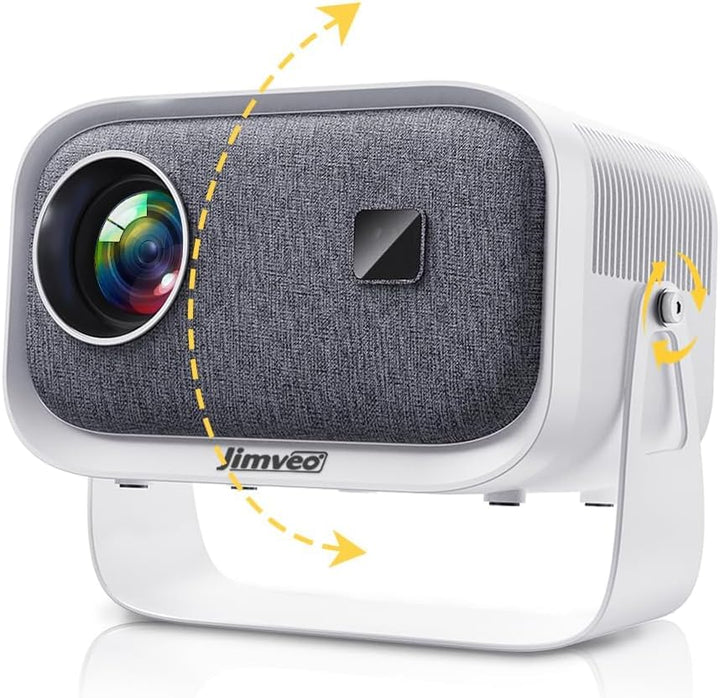 【360°回転可能】プロジェクター 天井投影 家庭用 25000lm 1080P WIFI6 400ANSI 電動フォーカス 自動台形補正 双方向Bluetooth5.3 天井吊り可 小型 4K対応 ホームプロジェクター 防塵 ホームシアター スマホ/タブレット/PC/Switch/PS機/DVDプレイヤー接続可 HDMI USB入力 (ホワイト) - Yolerhome