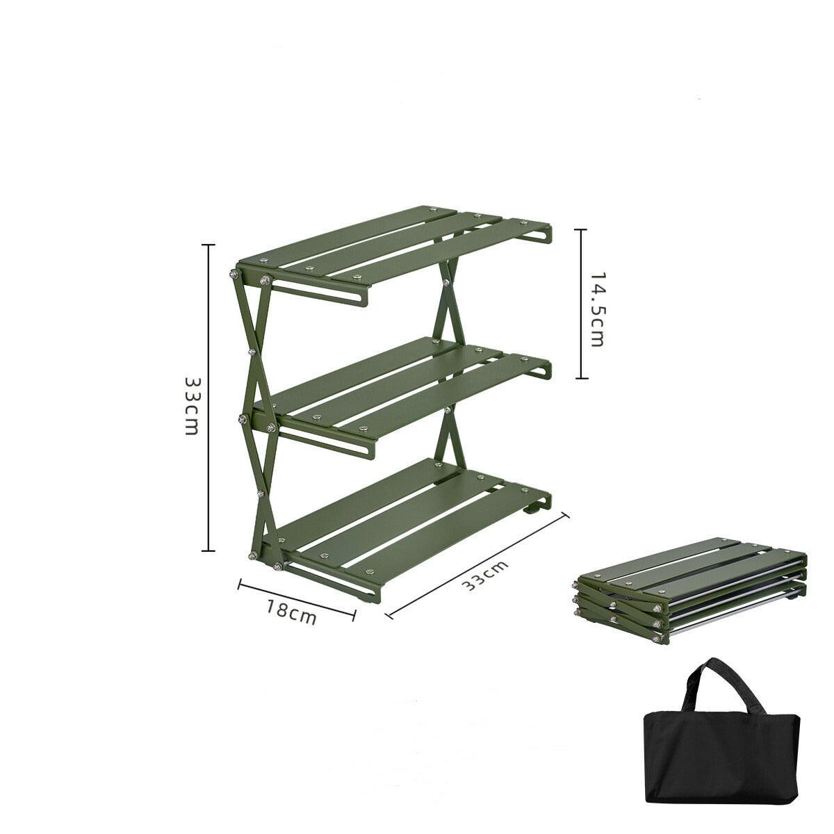 卓上収納ラック 折り畳み キャンプ ラック 軽量 アウトドア 3段ラックARACK3 - Yolerhome