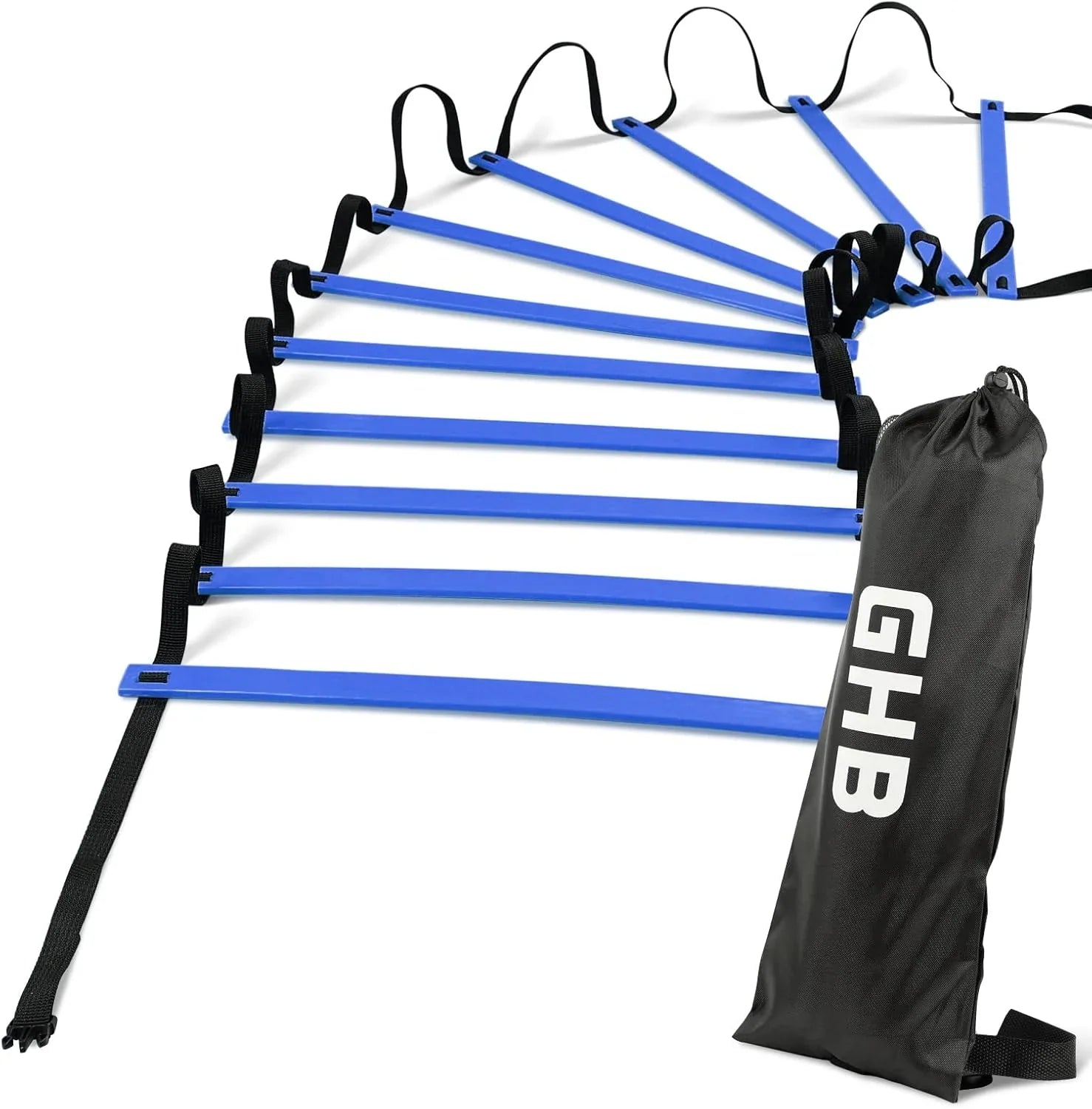 ラダー トレーニングラダー 野球 サッカー 3m(6枚)/ 5m(9枚)/ 6m(12枚)/ 9m(21枚) 収納袋付き スピードラダー 瞬発力 敏捷性 陸上競技 小学生 子供 キッズ 初心者 軽量 持ち運びやすい - Yolerhome