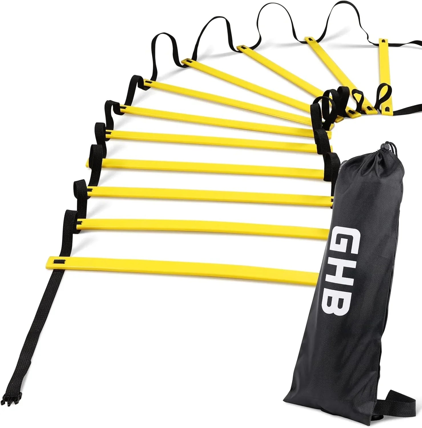 ラダー トレーニングラダー 野球 サッカー 3m(6枚)/ 5m(9枚)/ 6m(12枚)/ 9m(21枚) 収納袋付き スピードラダー 瞬発力 敏捷性 陸上競技 小学生 子供 キッズ 初心者 軽量 持ち運びやすい - Yolerhome