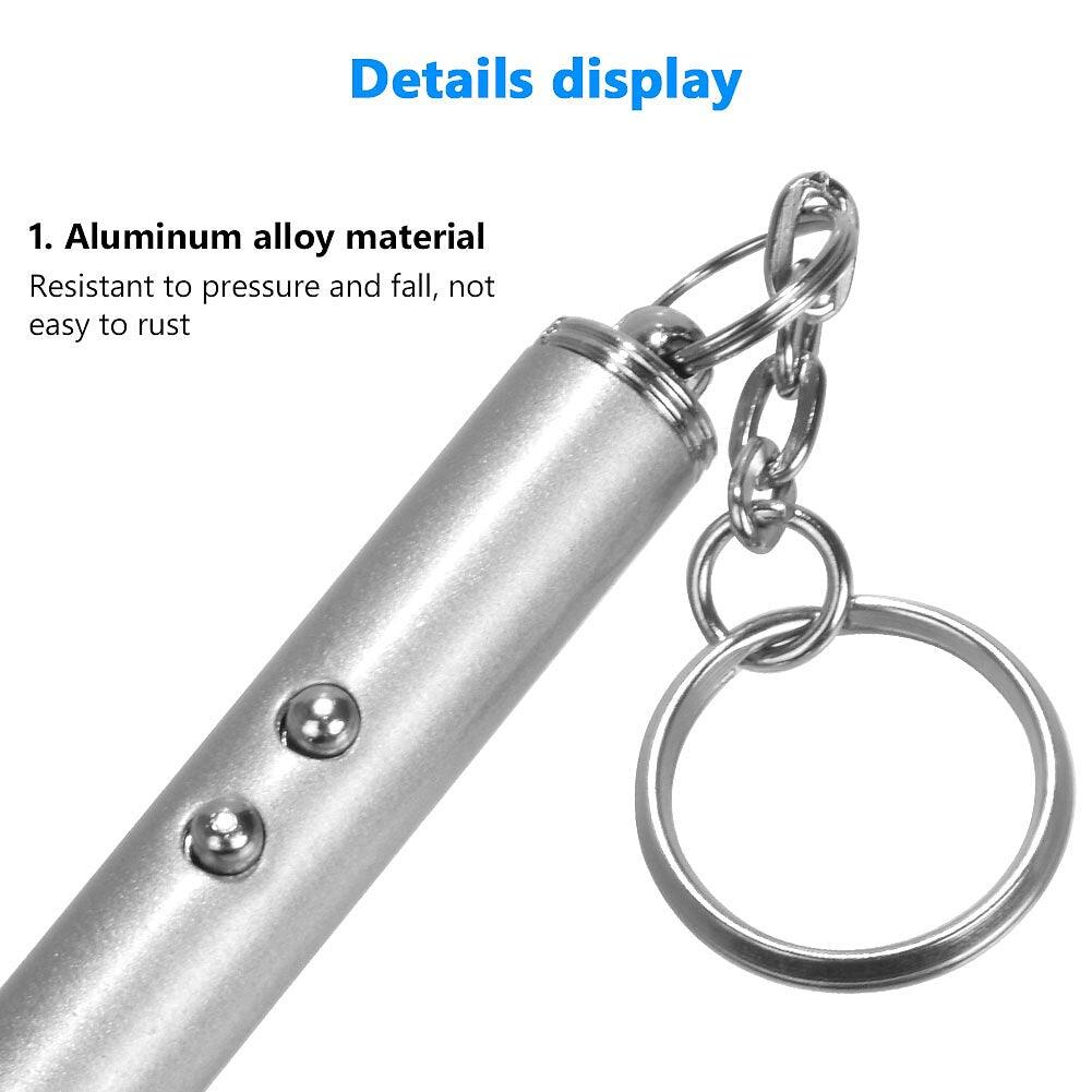 3pcsミニ猫犬楽しいポインター赤色光10ｍｗレーザーledトレーニングトーチペットおもちゃペン2 - in - 1猫ペットおもちゃ赤色レーザー光ledポインター - Yolerhome