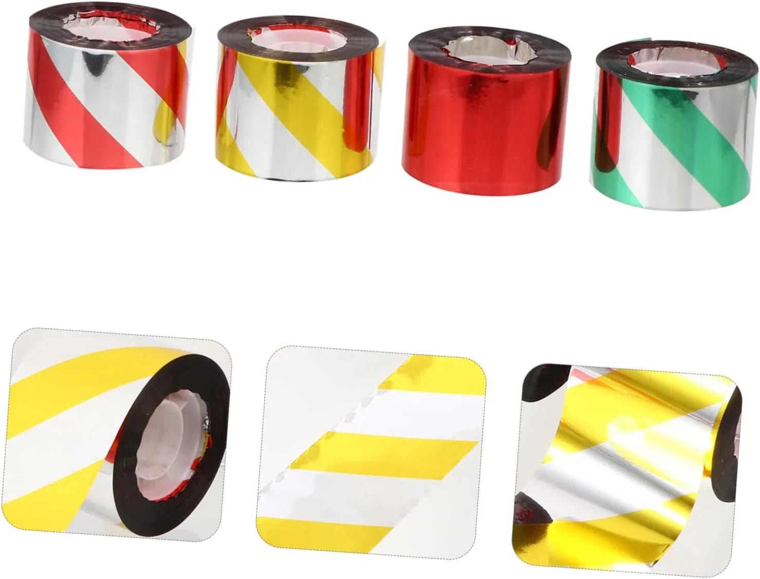 4個 鳥よけリボン バードドライビングベルト カラーテープ のりテープ グリップテープ ハトテープ かかしリボン 反射する 粘着テープ 鳥よけベルト ポリエステルフィルム - Yolerhome