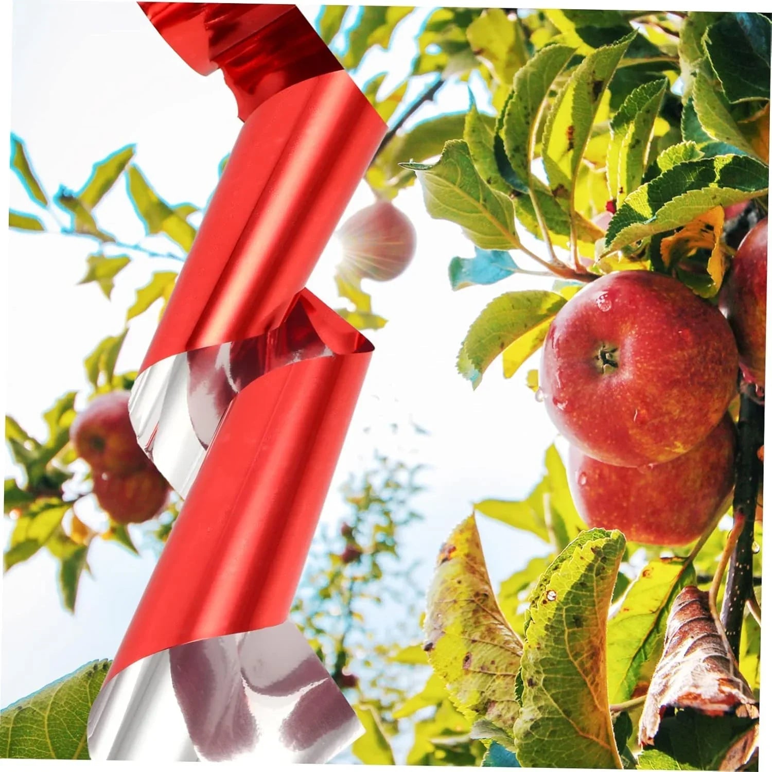 4個 鳥よけリボン バードドライビングベルト カラーテープ のりテープ グリップテープ ハトテープ かかしリボン 反射する 粘着テープ 鳥よけベルト ポリエステルフィルム - Yolerhome