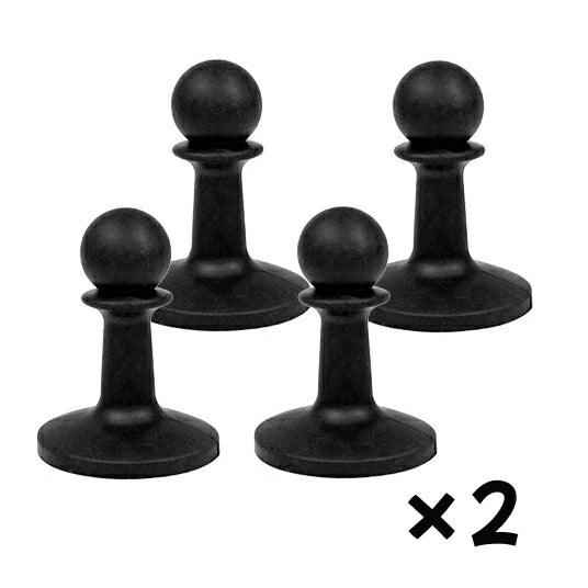 避雷針 キャンプ 落雷防止 ロープ抜け防止 ポールエンドキャップ 4個セット - Yolerhome